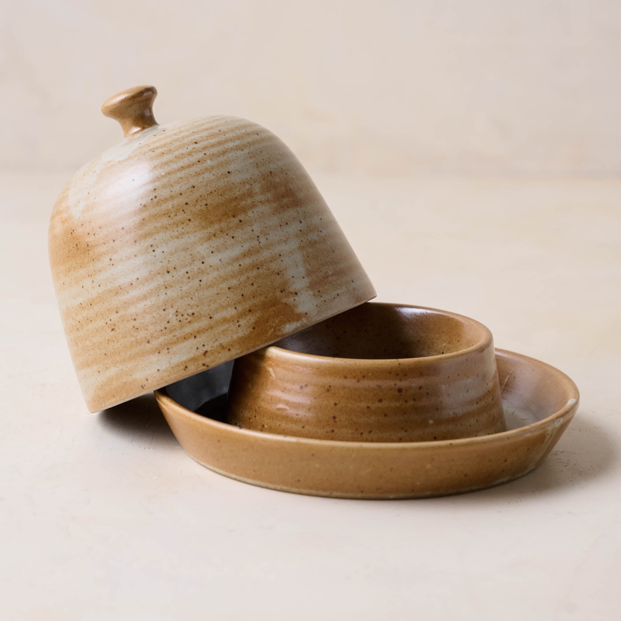 French Grey Reduction Fire Butter Dish