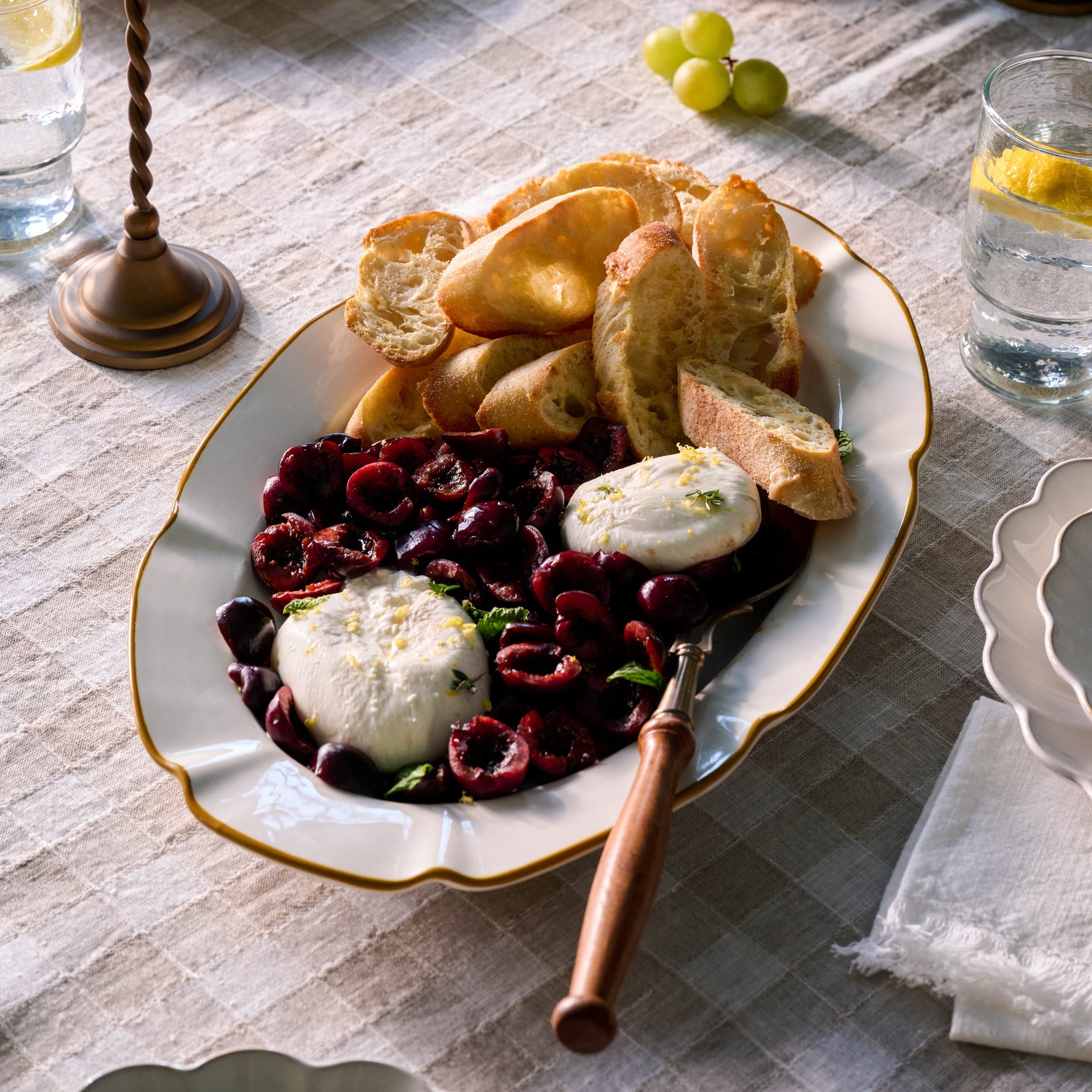 Luna Scalloped Serving Platter