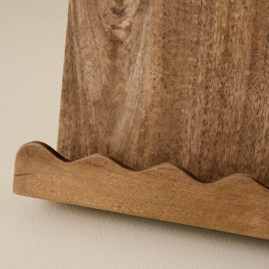 Antiqued Wood Scalloped Cookbook Holder