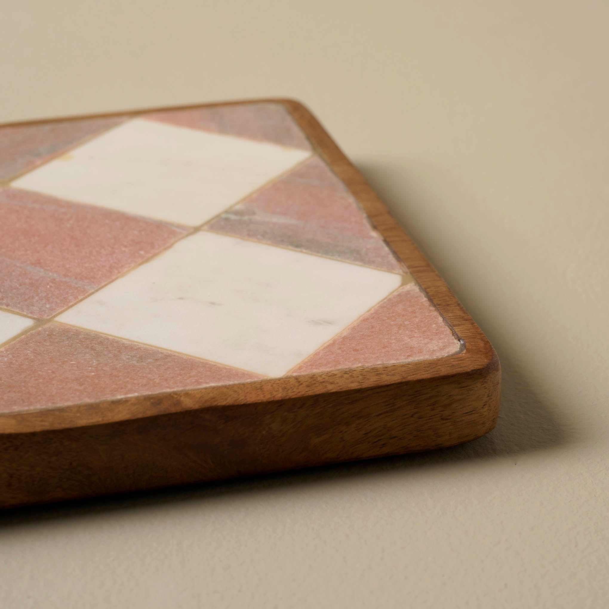 Carmella Checkered Marble Trivet