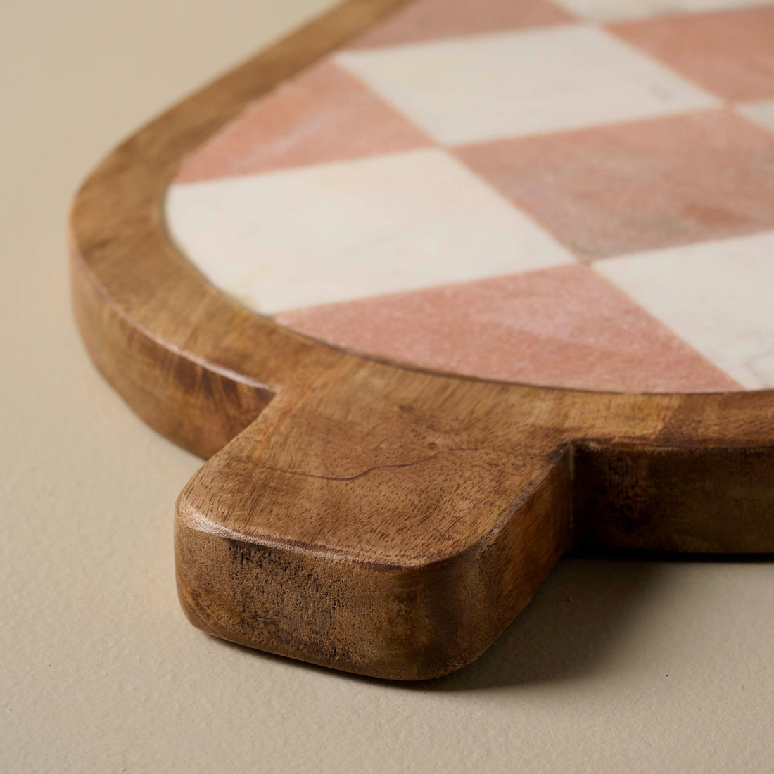 Carmella Checkered Marble Serving Board