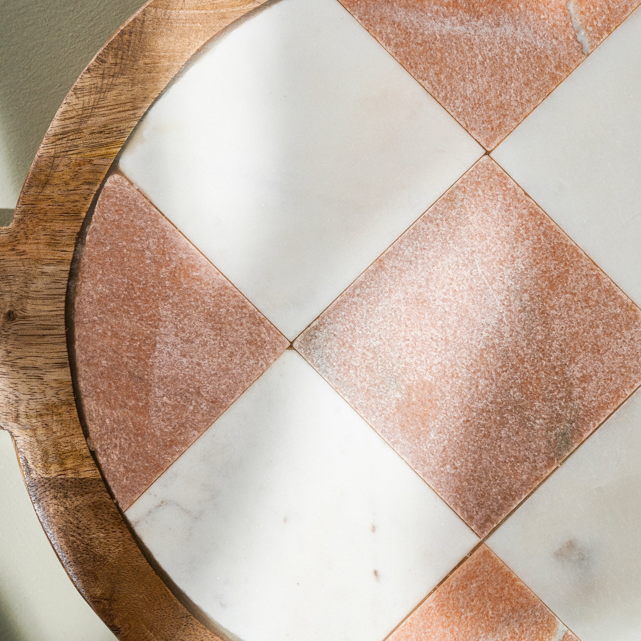 Carmella Checkered Marble Serving Board