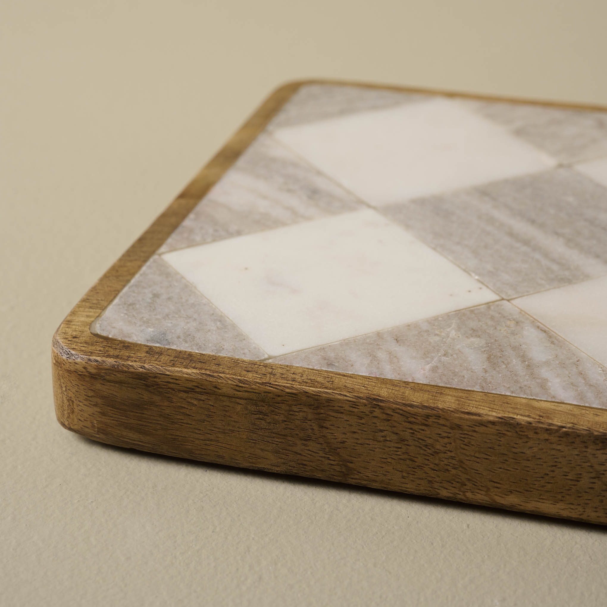 Everett Checkered Marble Trivet