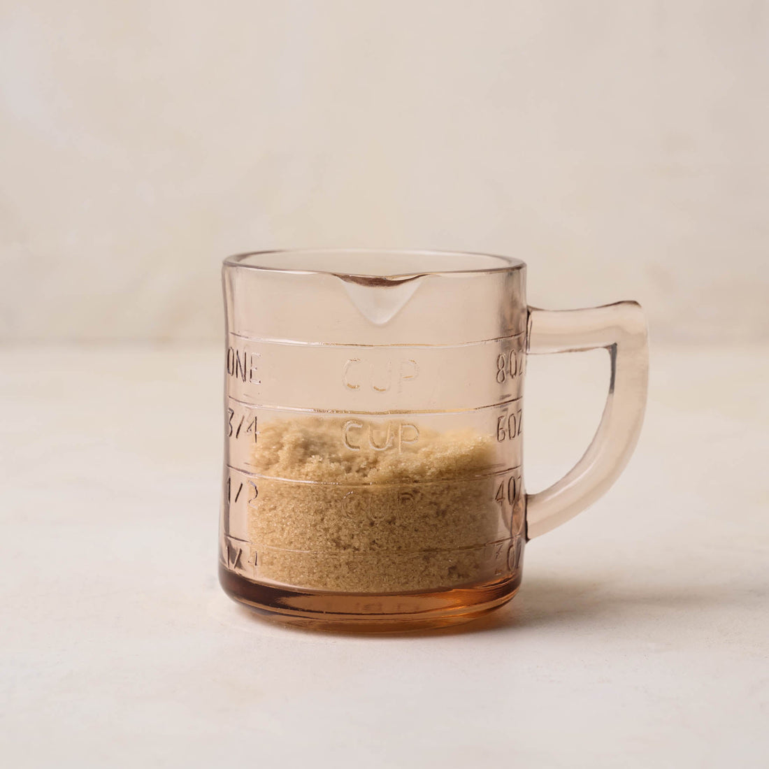 Blush One Cup Glass Measuring Cup
