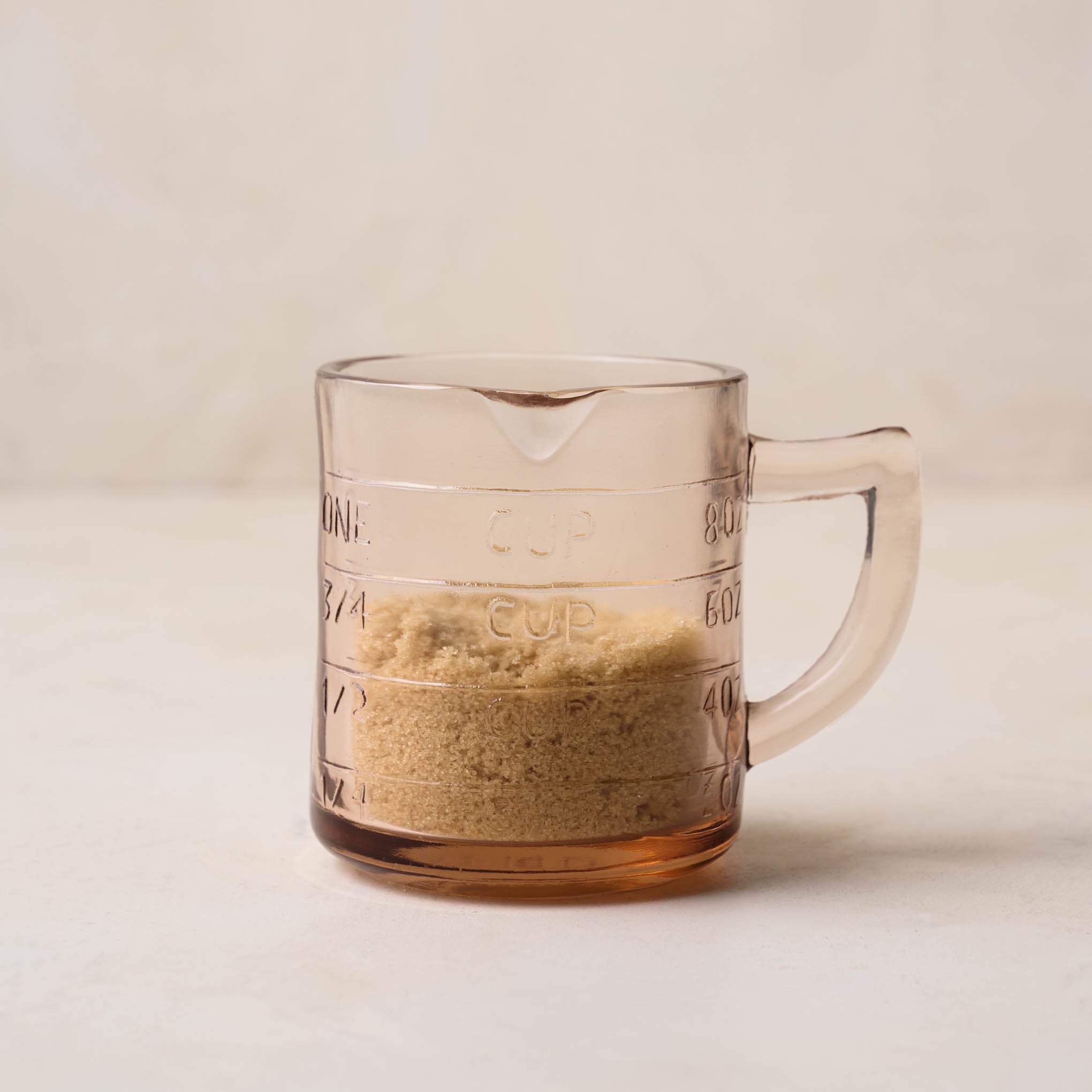Blush One Cup Glass Measuring Cup