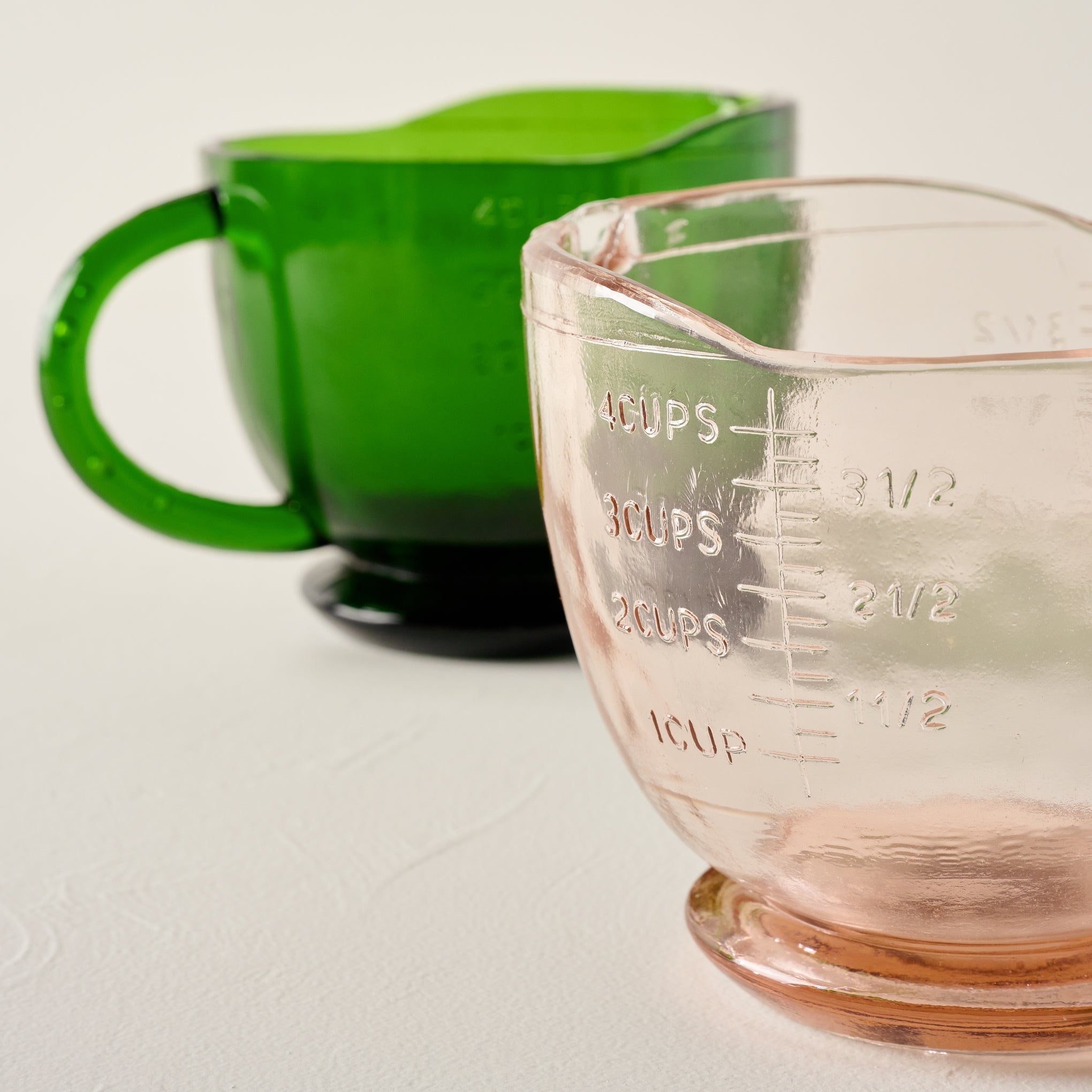 Green Glass 4 Cup Measuring Cup