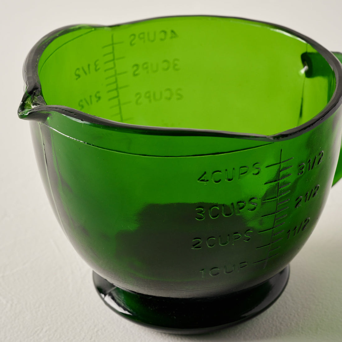 Green Glass 4 Cup Measuring Cup