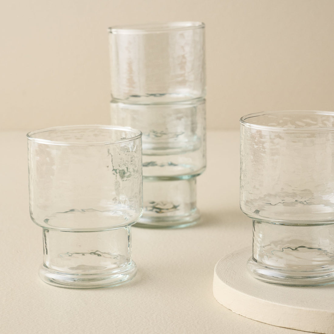 Rustic Glass Stacking Tumbler