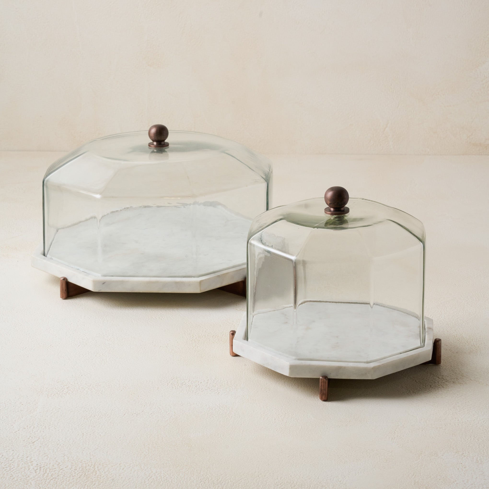 Marble and Copper Cake Stand