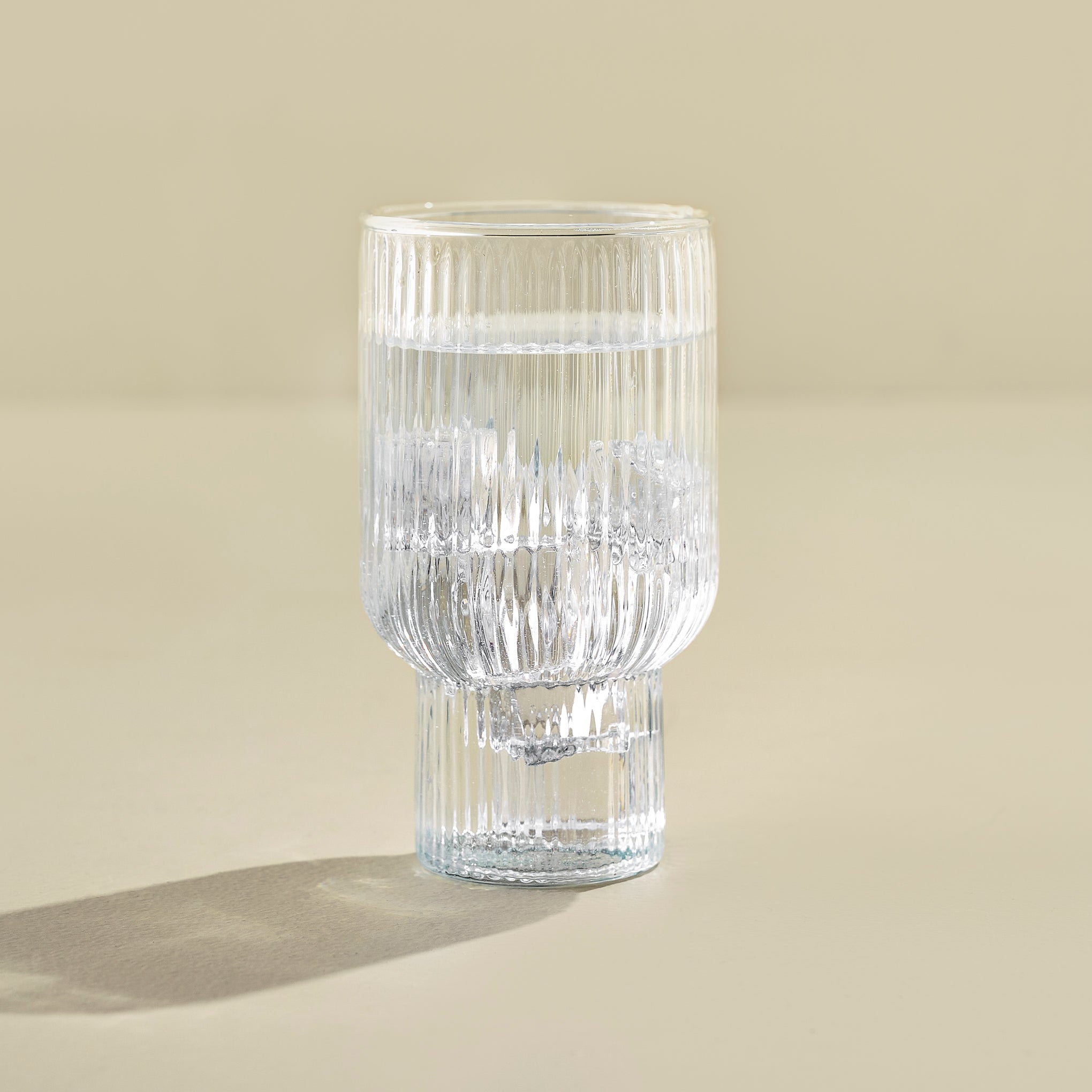 Atlas Ribbed Stacking Glass Tumbler