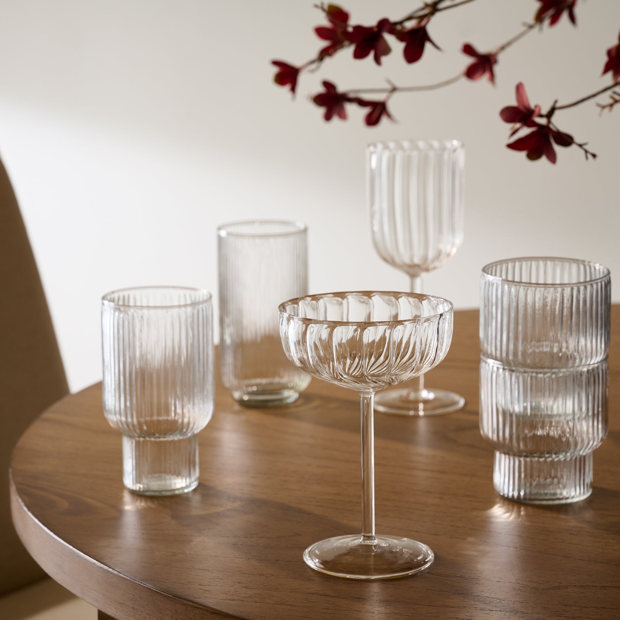 Fluted Coupe Glass