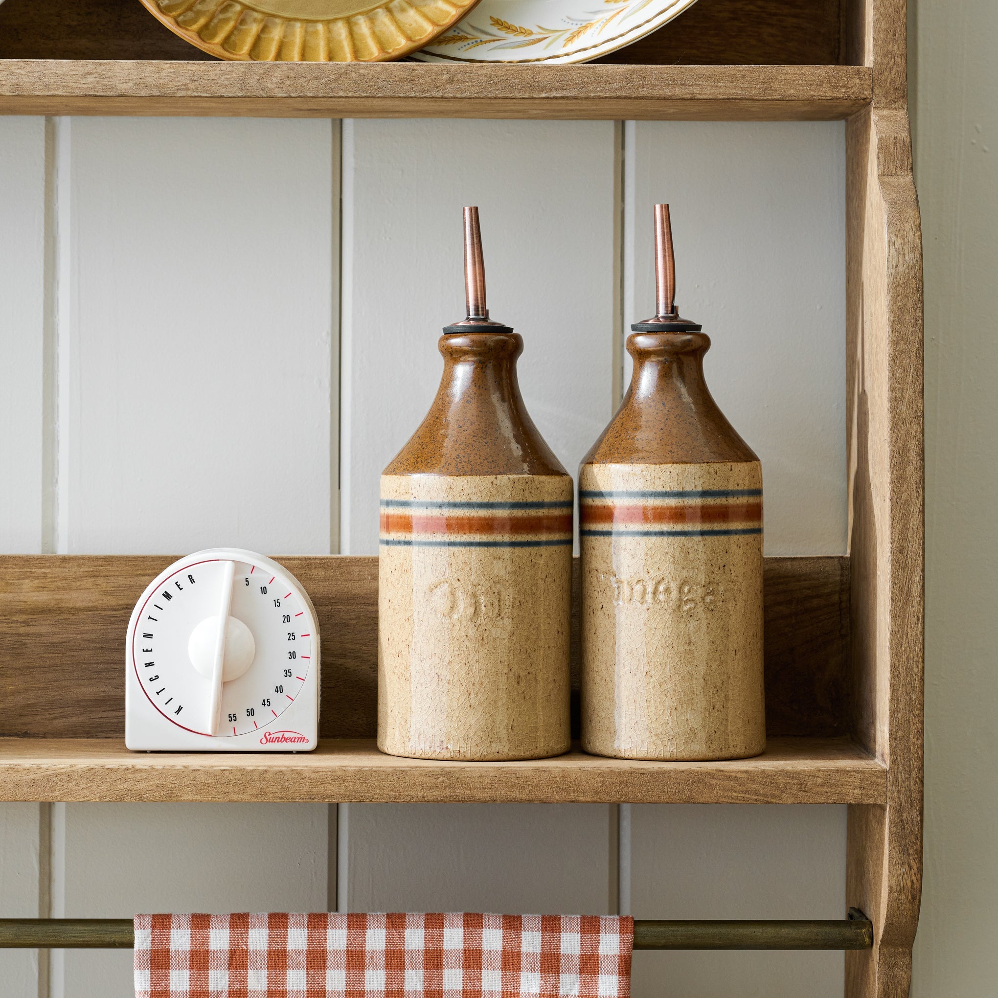 Hannon Wood and Brass Display Shelf