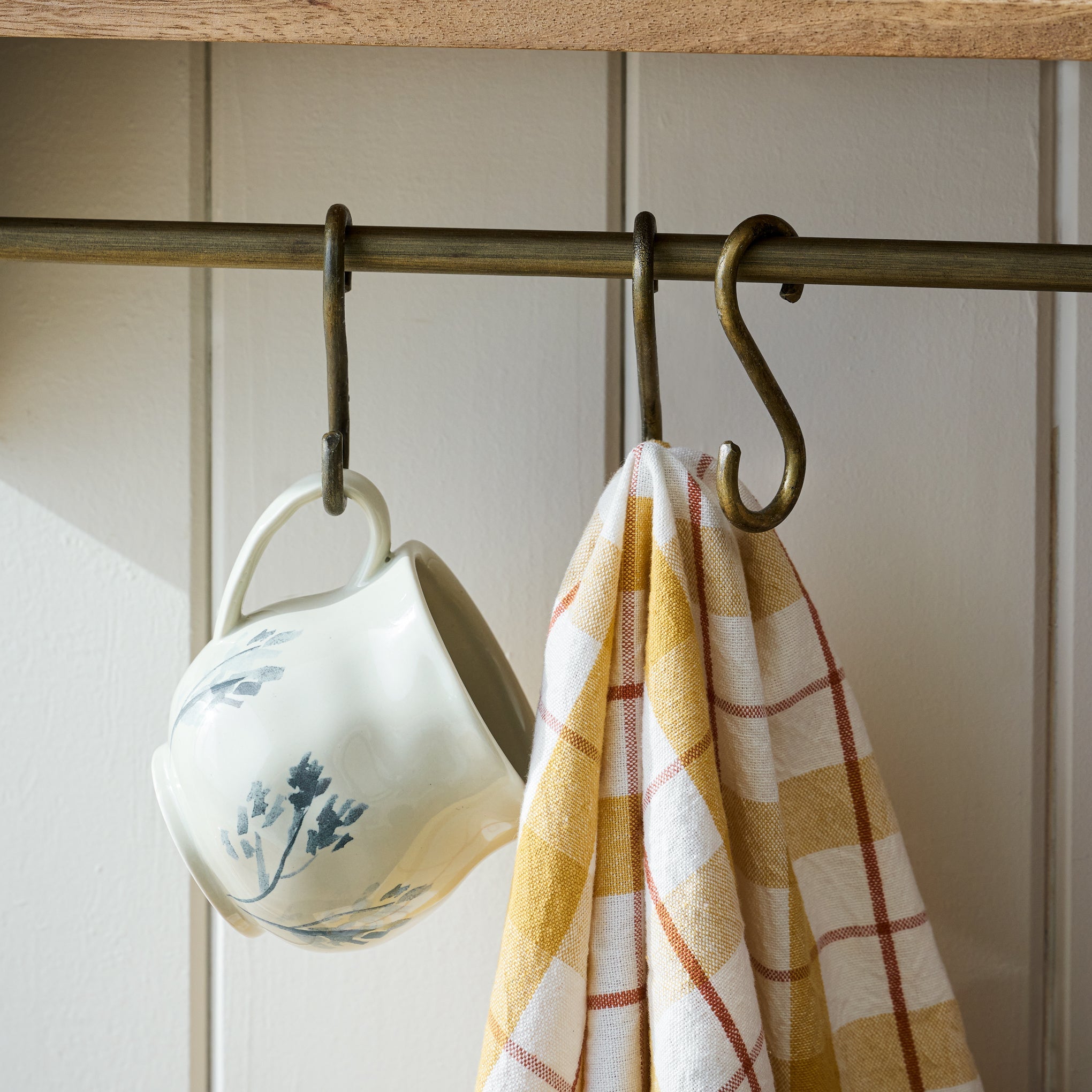 Hannon Wood and Brass Display Shelf