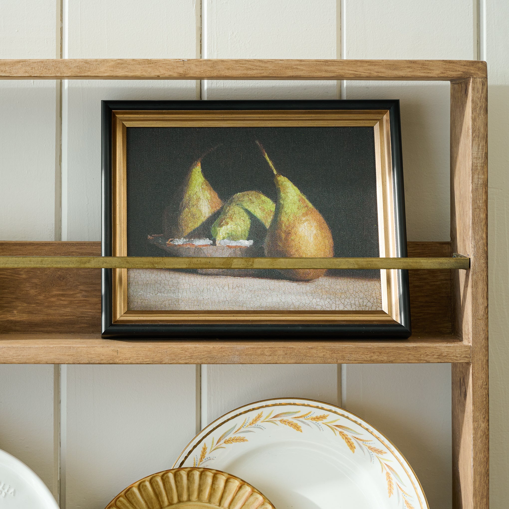 Hannon Wood and Brass Display Shelf