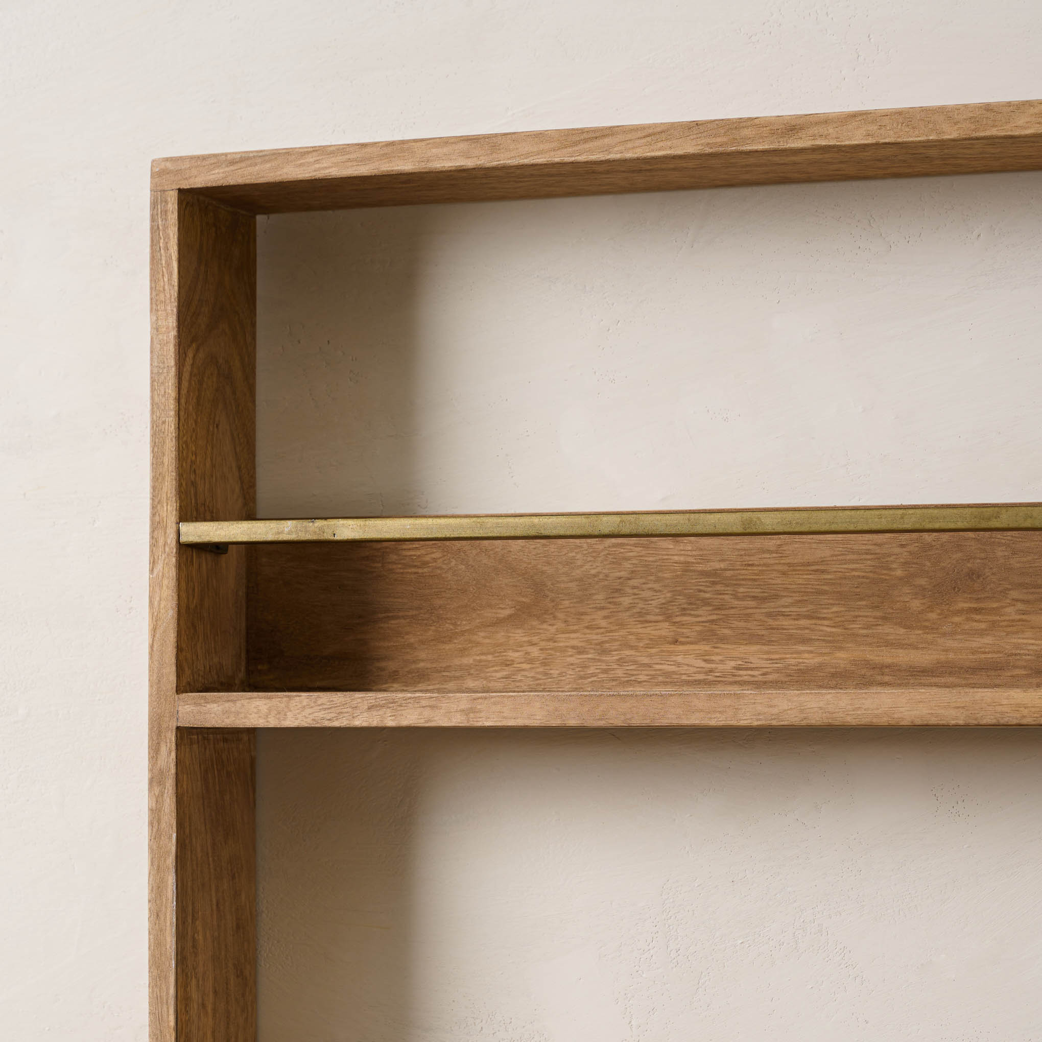 Hannon Wood and Brass Display Shelf