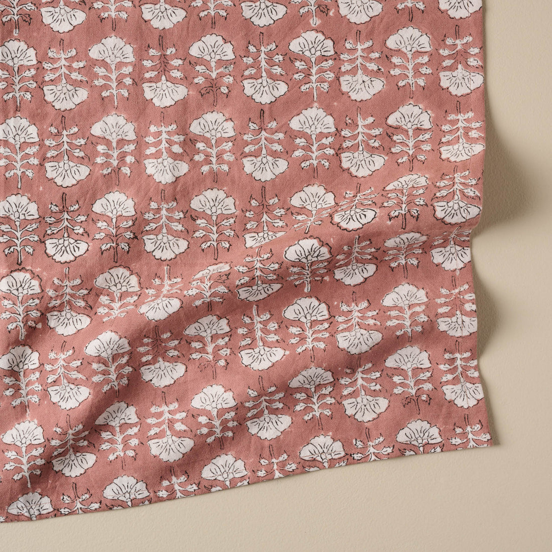 Flora Desert Clay Printed Tea Towel