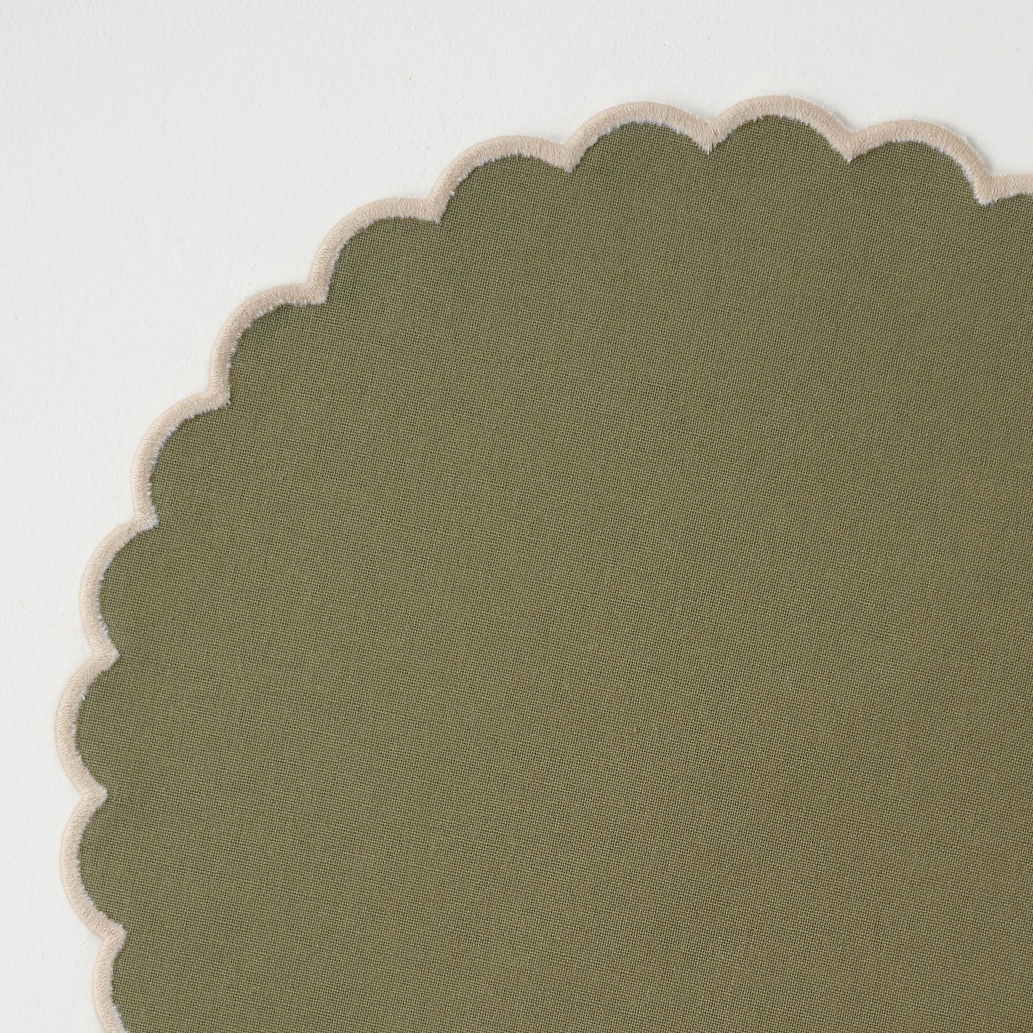 Mayfly Green Scalloped Placemat Set of Four