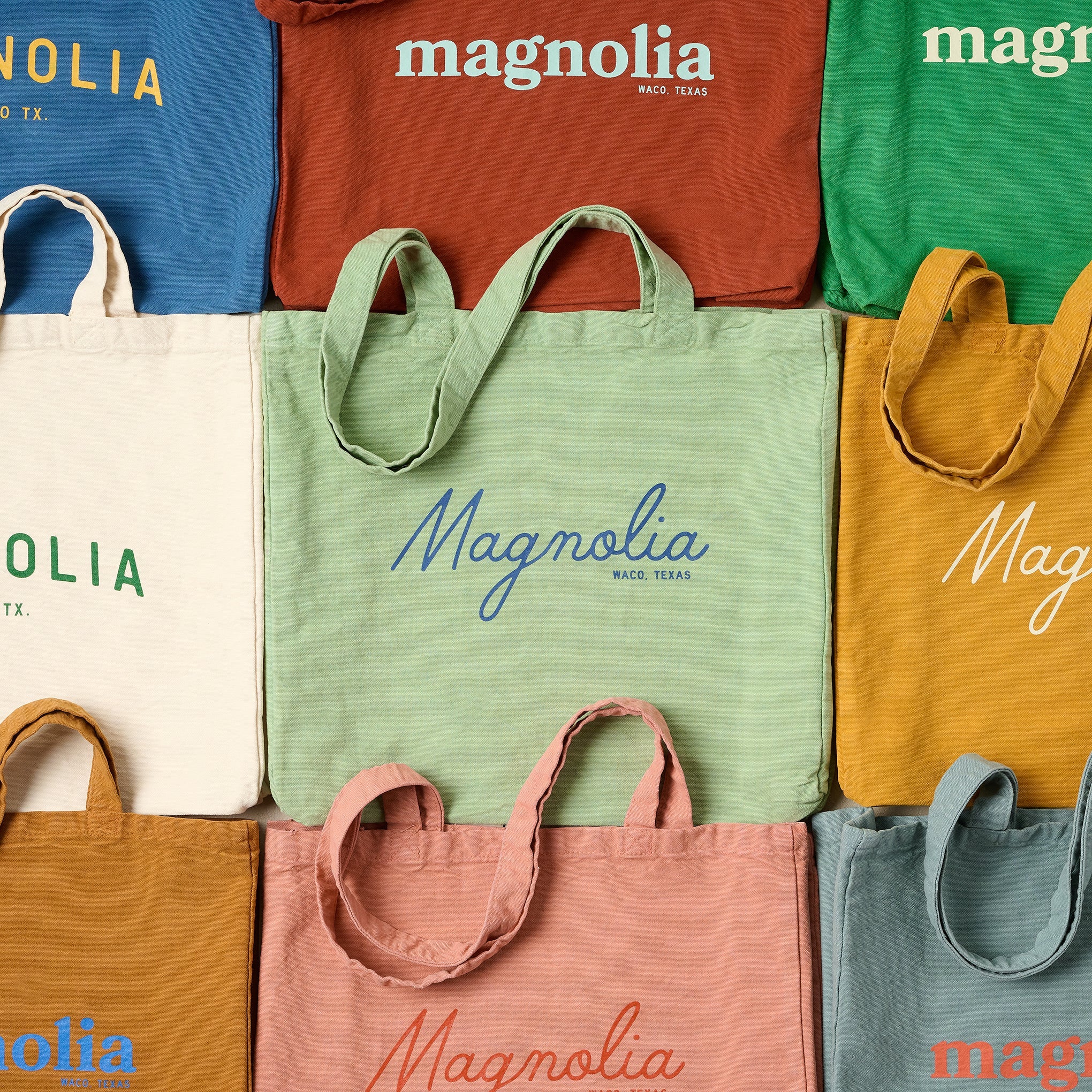 Magnolia Seafoam Script Tote