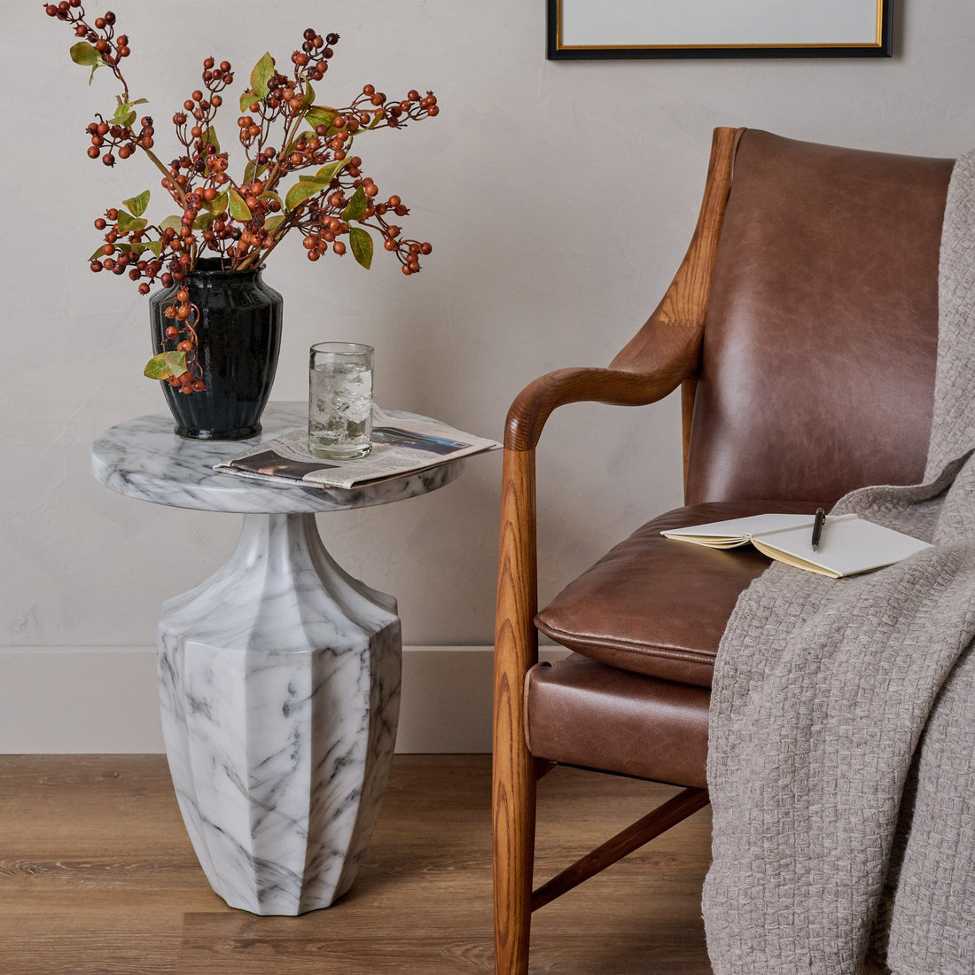 Fluted End Table