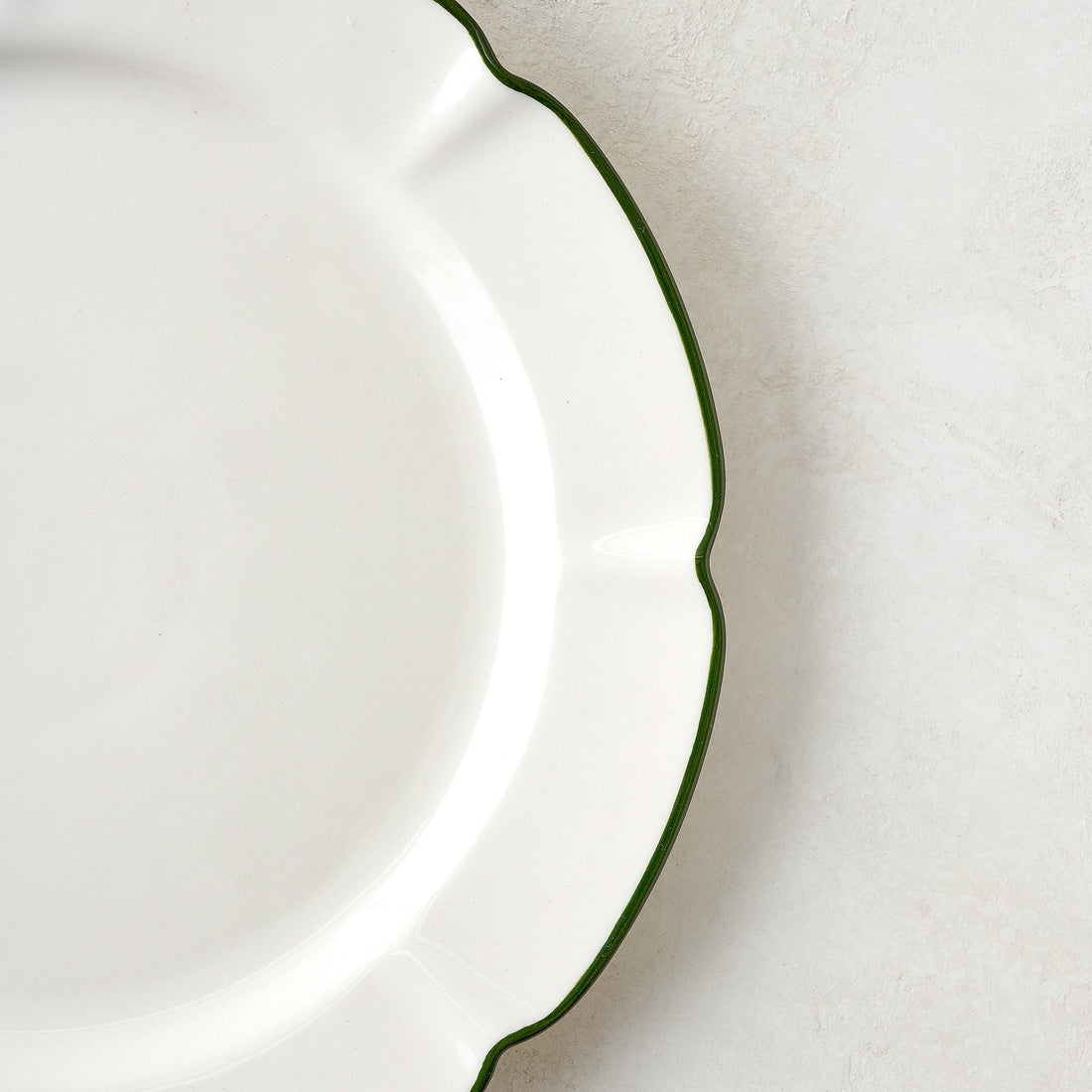 Green Luna Scalloped Plate