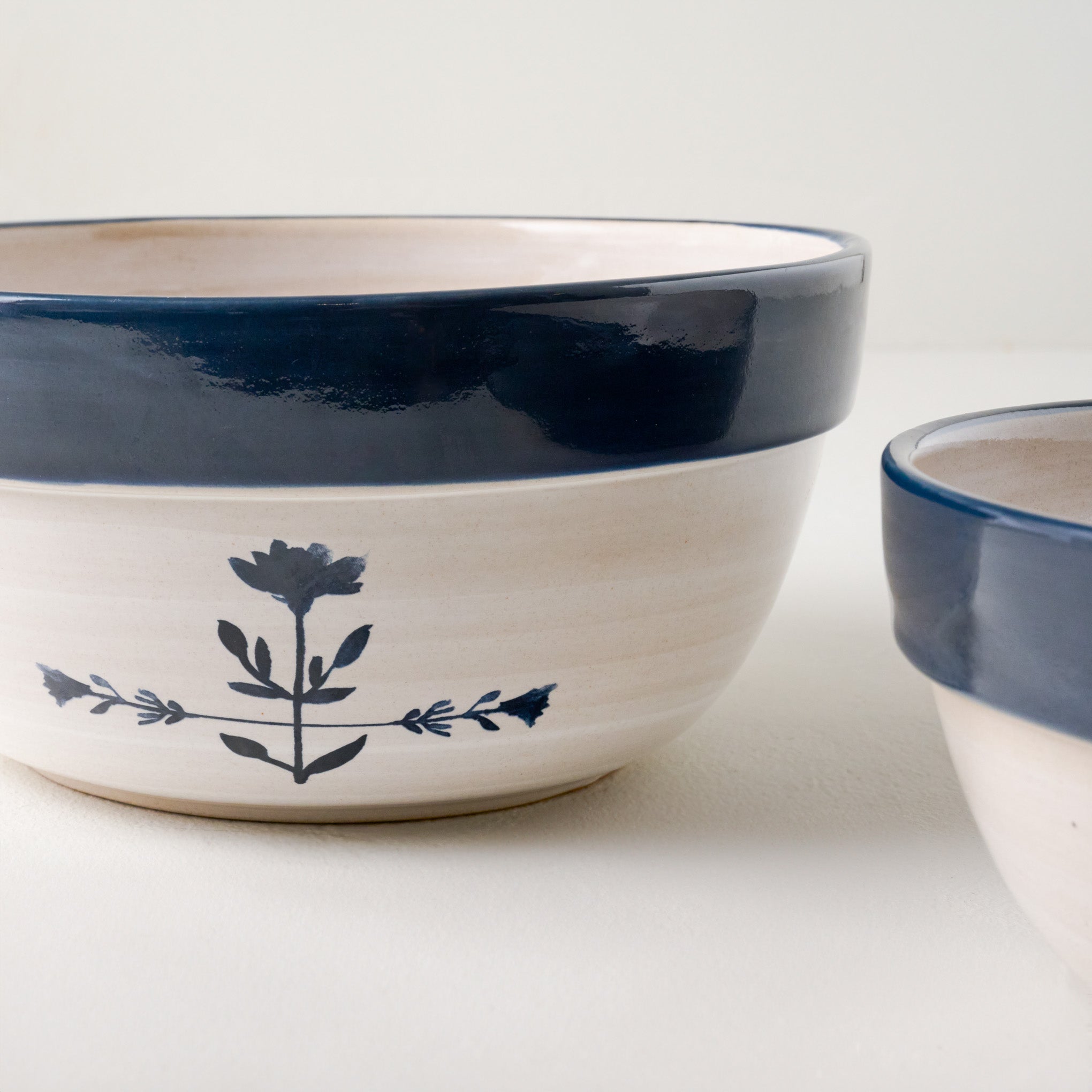 Lila Floral Mixing Bowl Set of Two