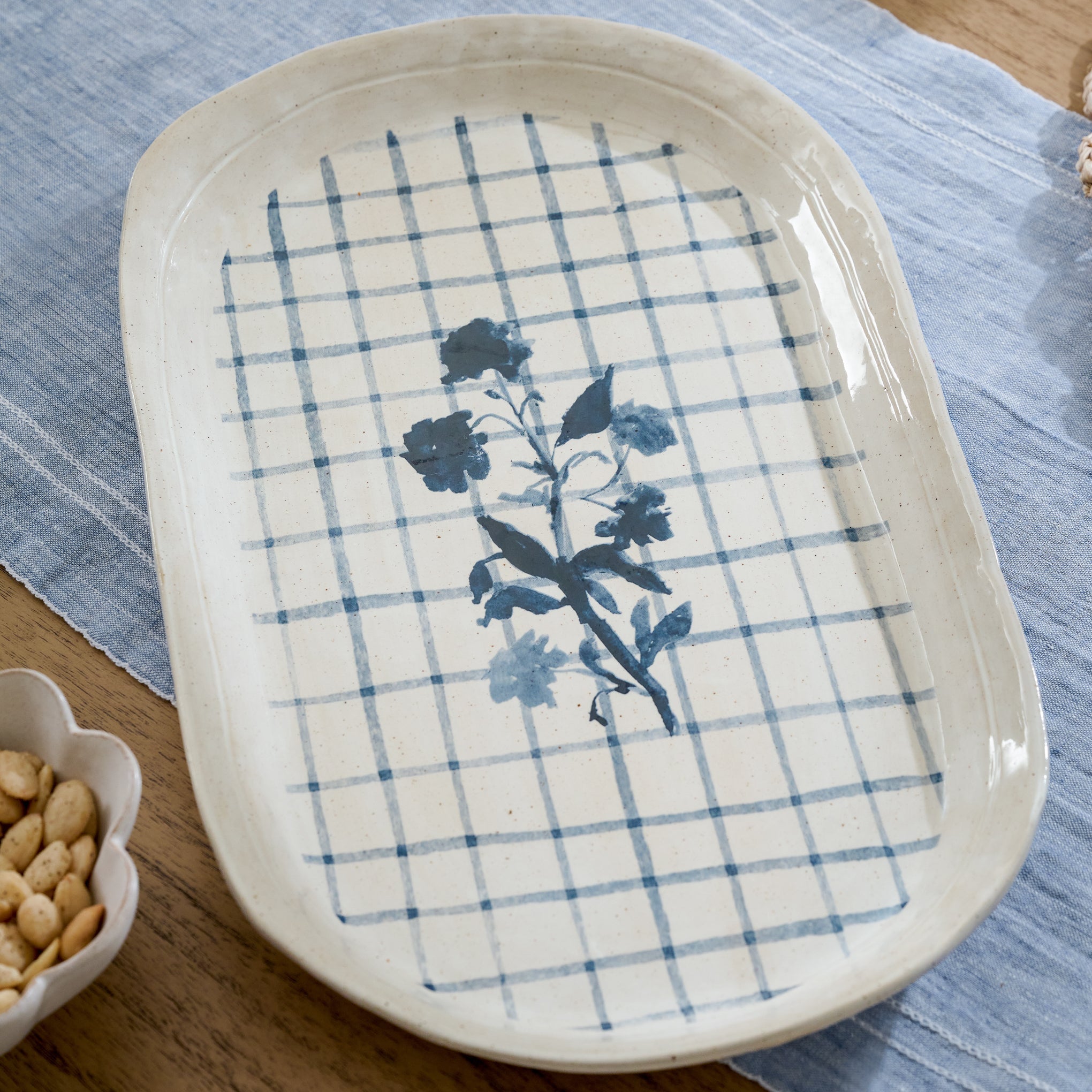 Lila Floral Serving Platter