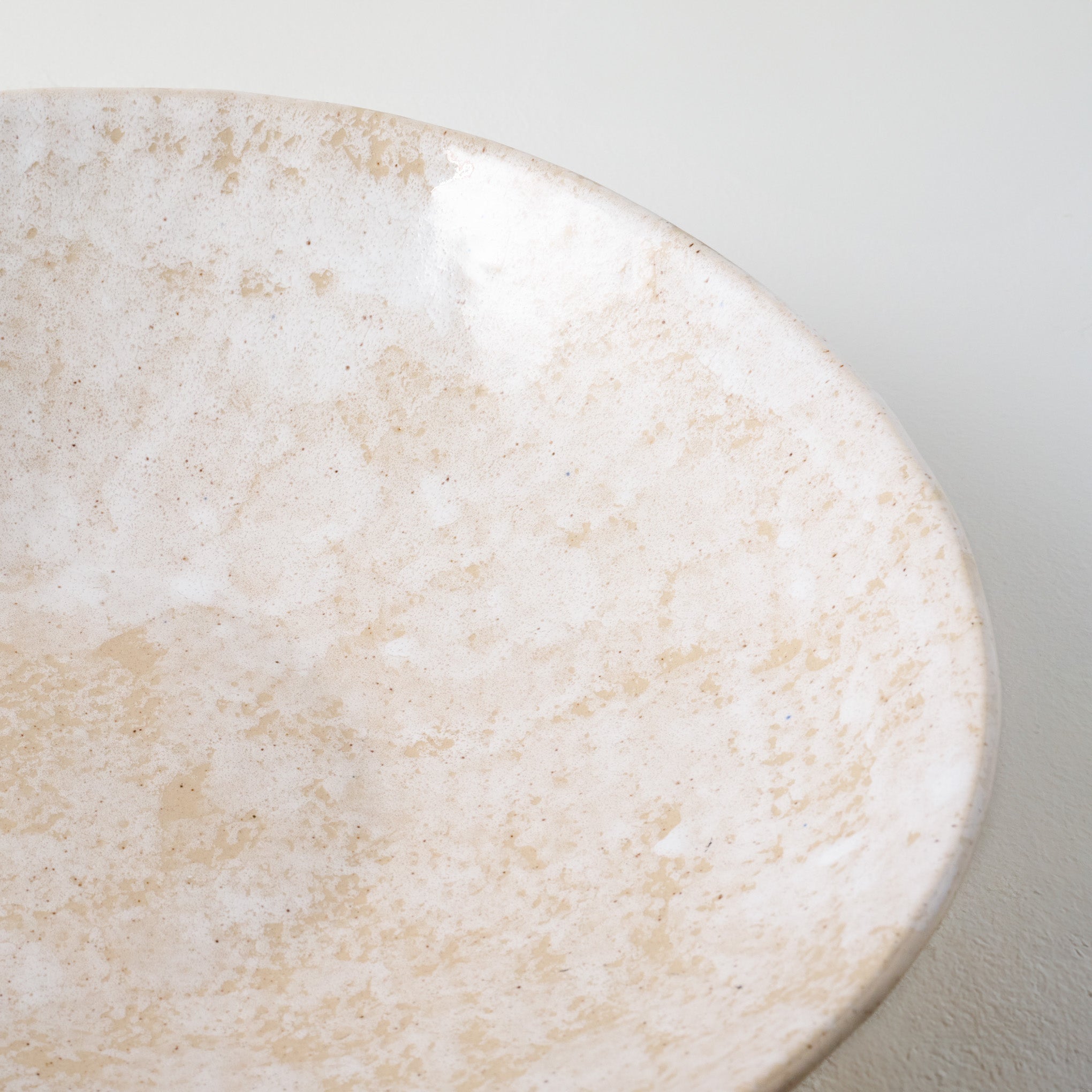 Oversized Ceramic Spongeware Serving Bowl