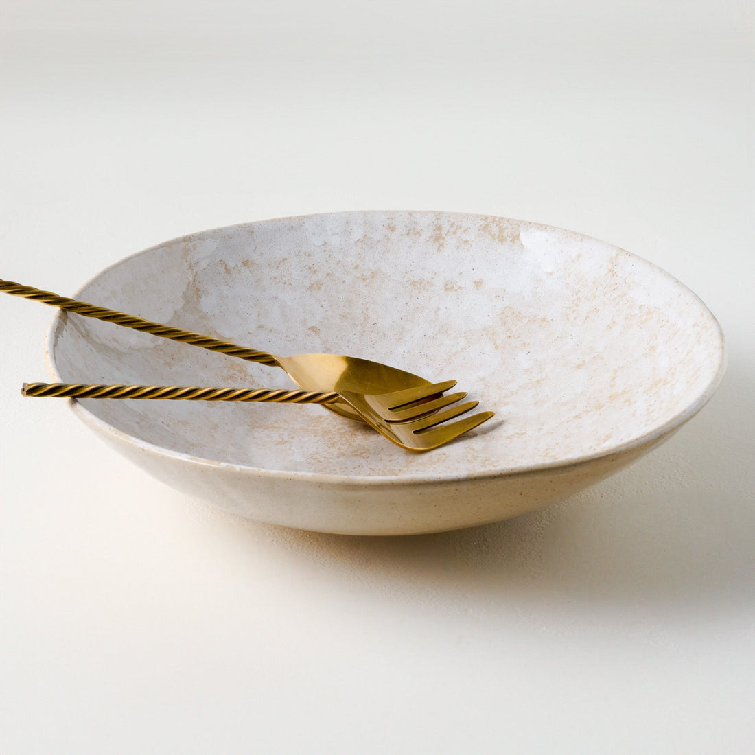 Oversized Ceramic Spongeware Serving Bowl