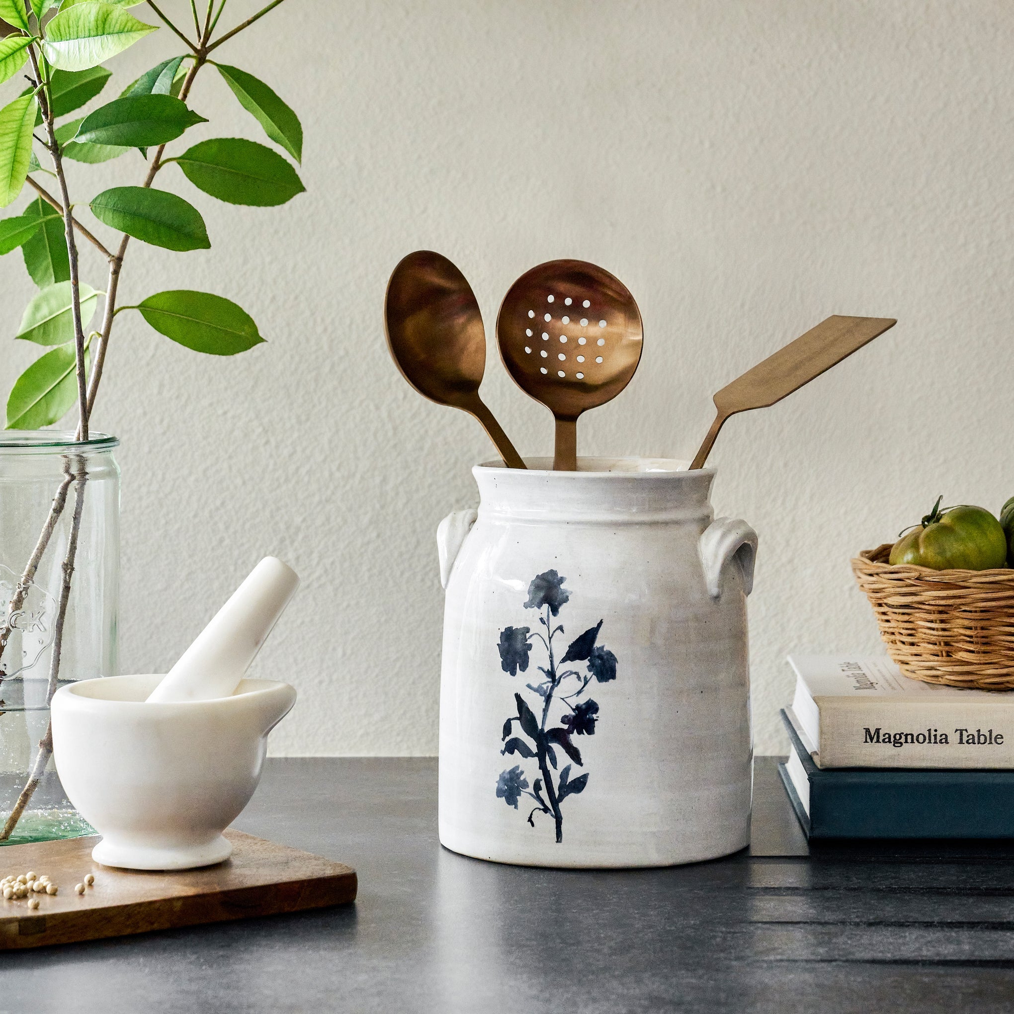 White Marble Mortar + Pestle