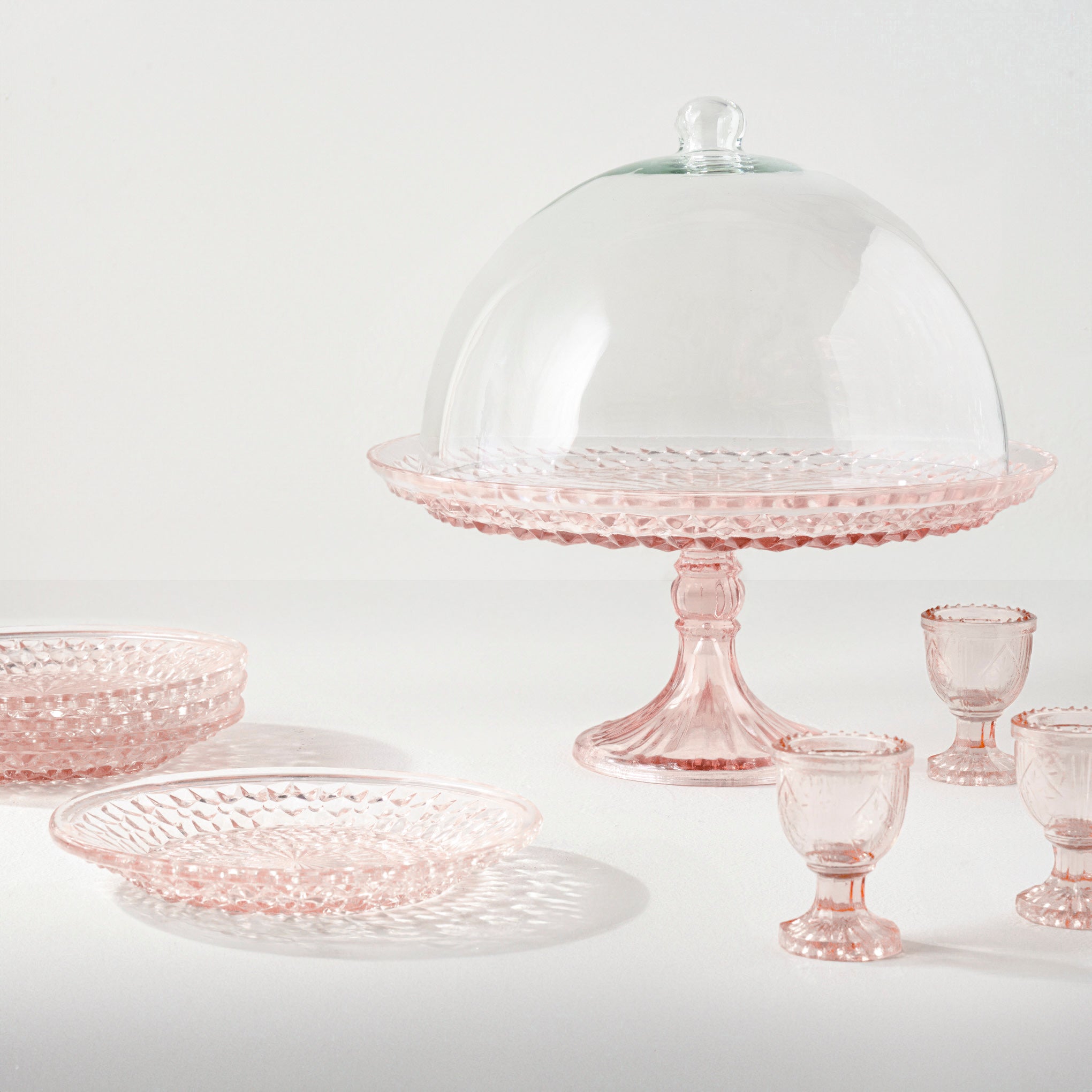 Ellis Vintage-Inspired Cake Stand with Dome