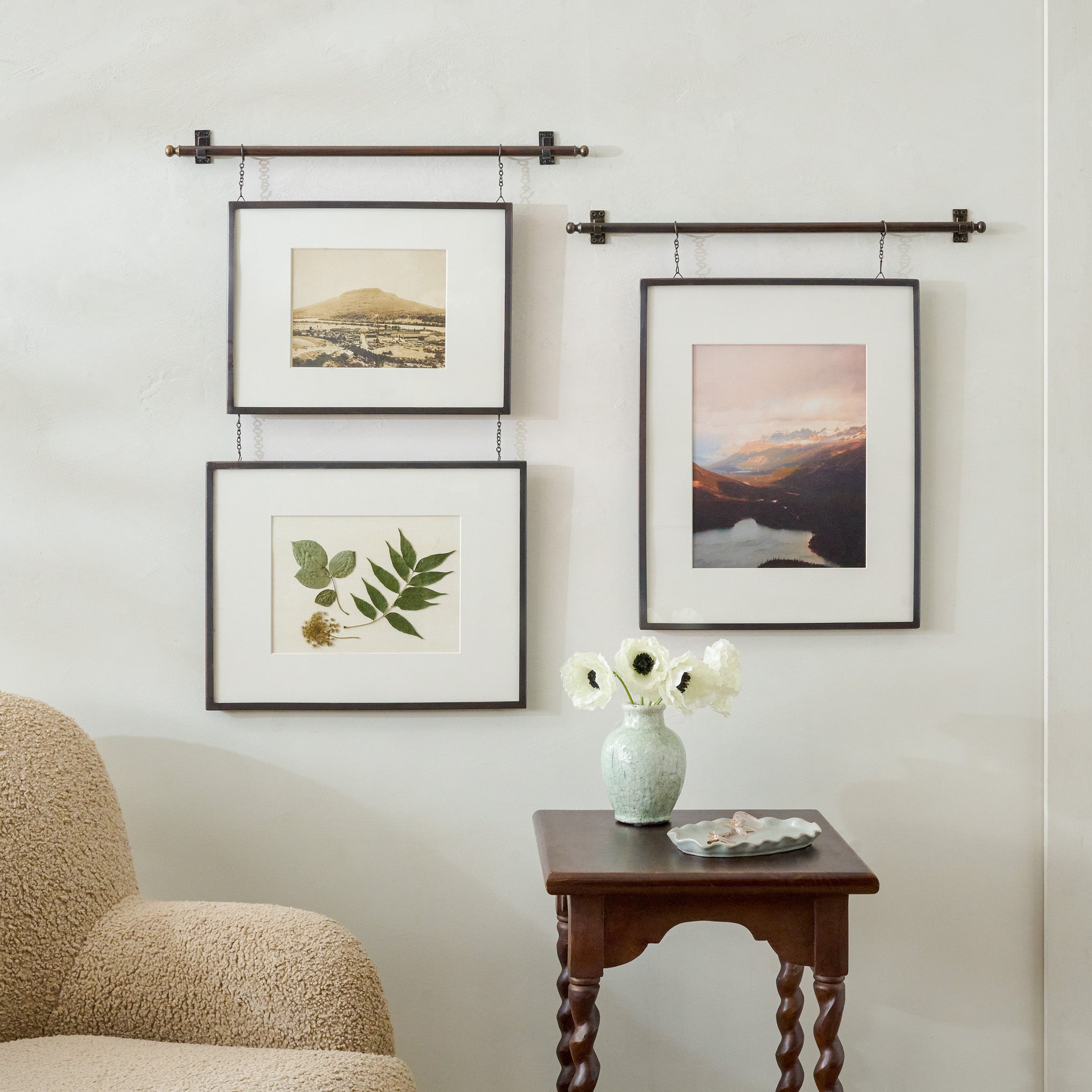 Colleen Antique Bronze Rail Picture Frame