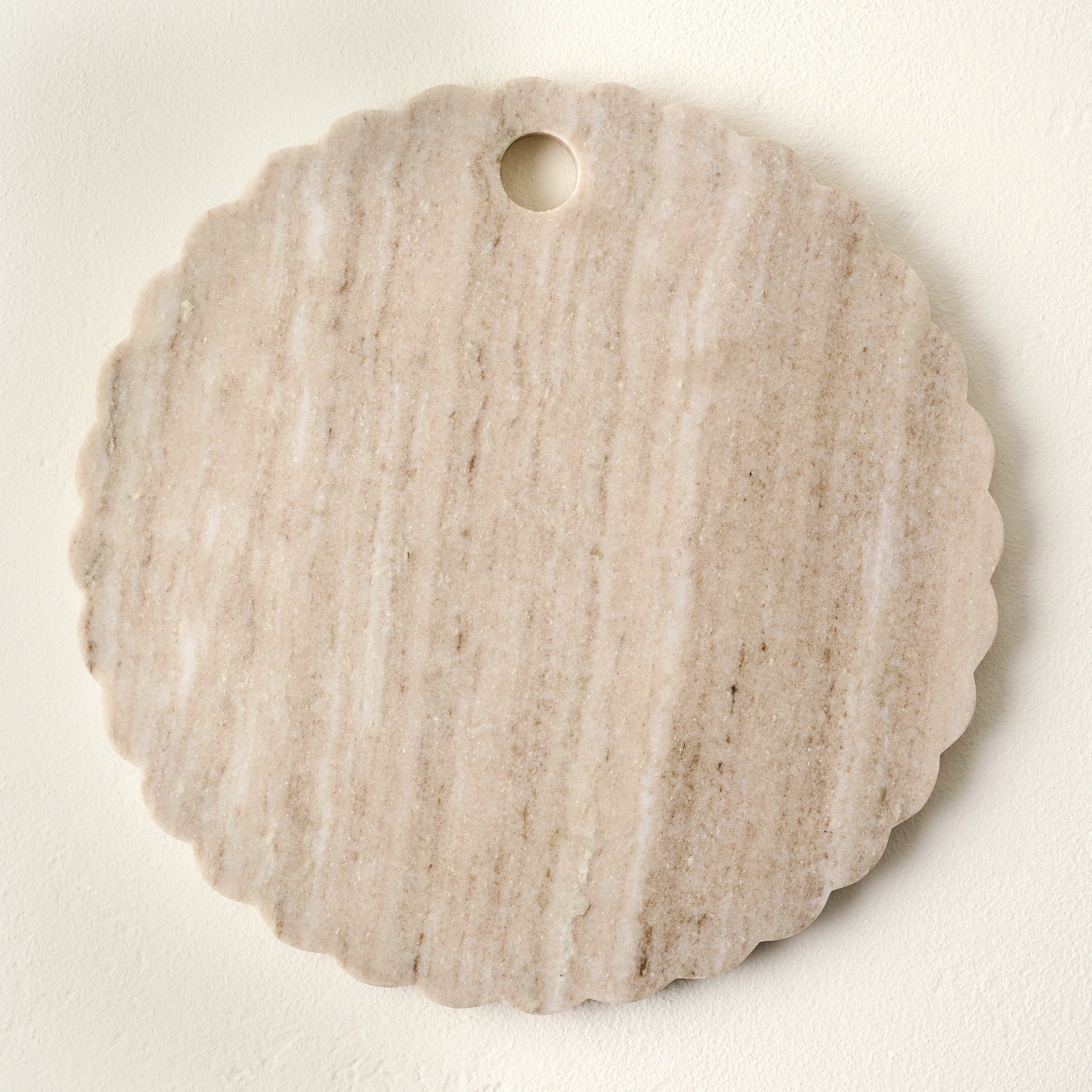 Warm Marble Scalloped Serving Board