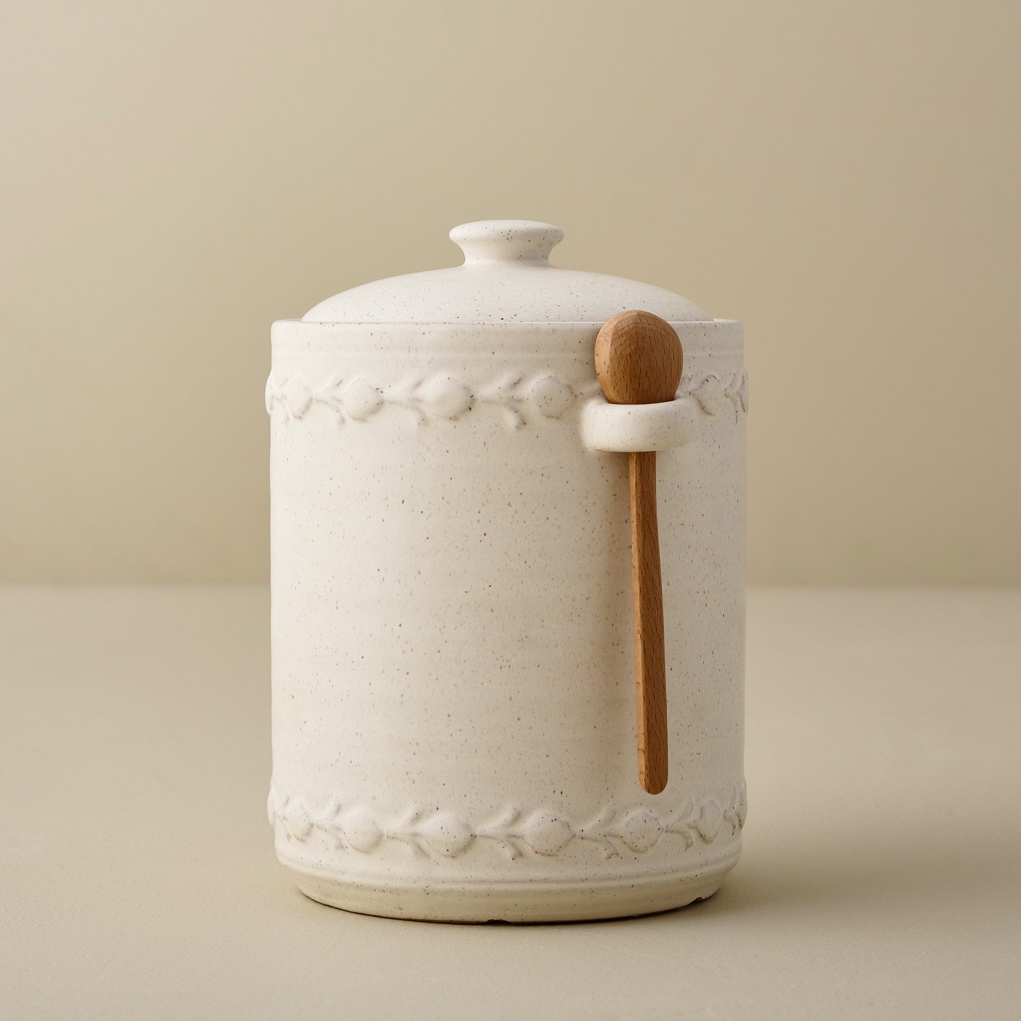 Emilie French White Canister + Scoop
