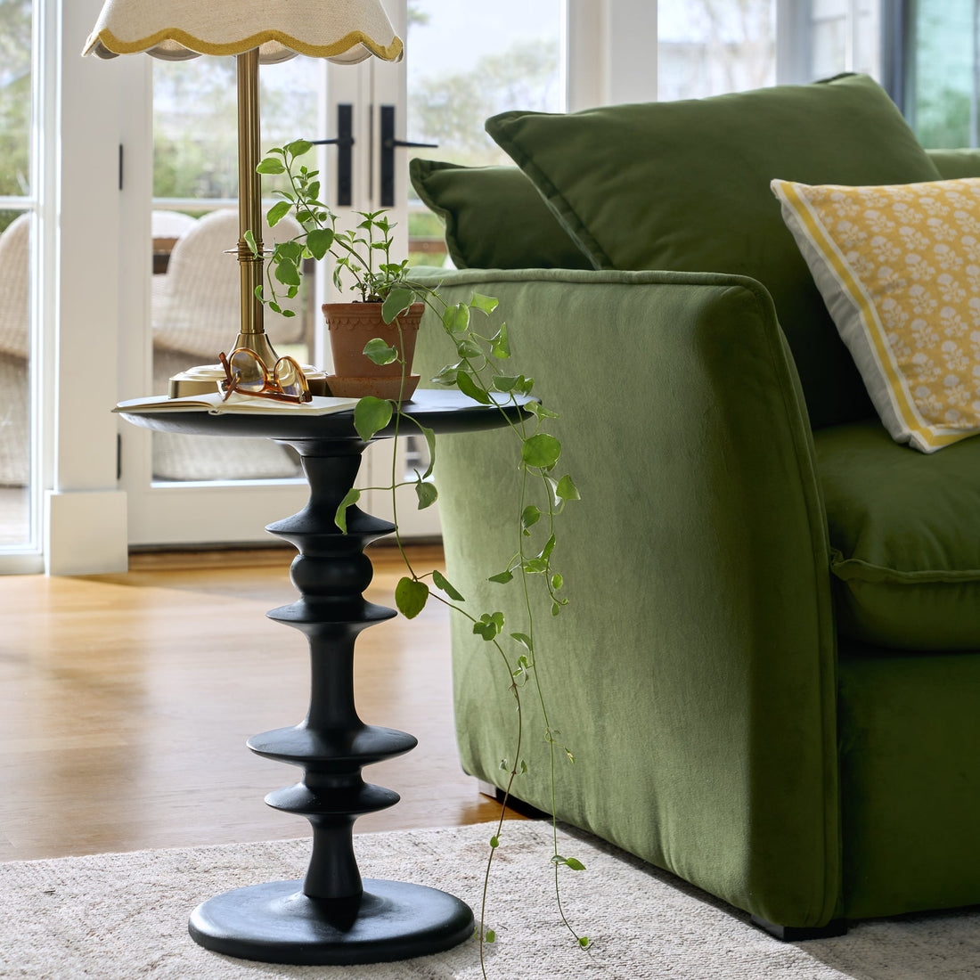 Enzo Turned Wood Side Table