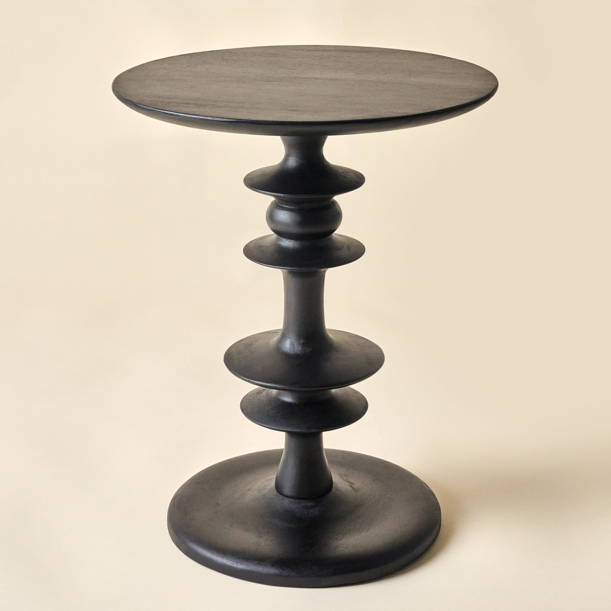 Enzo Turned Wood Side Table