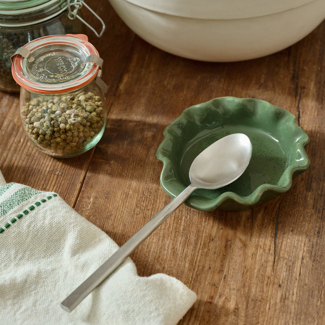 Forest Green Speckle Spoon Rest