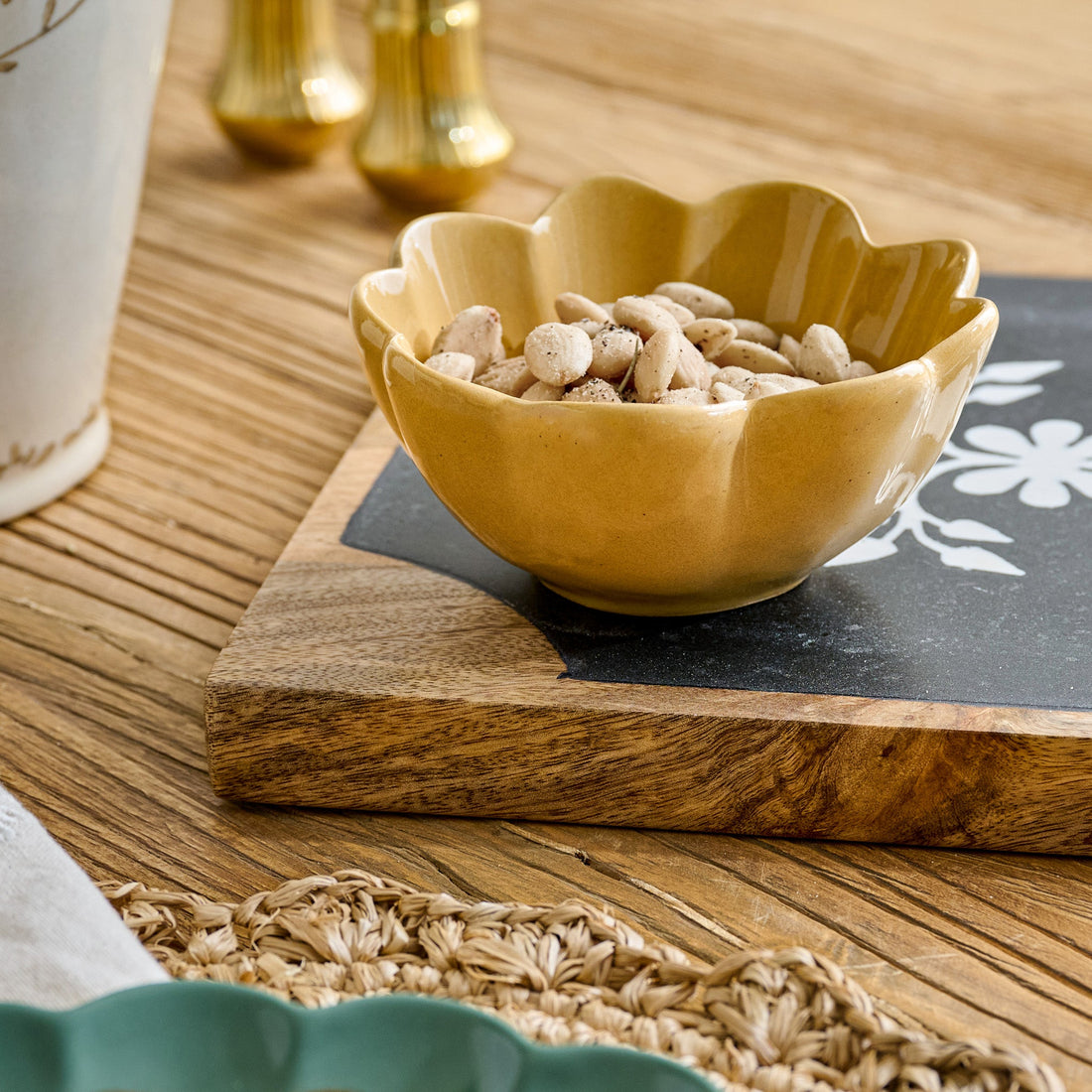 Ochre Scalloped Mini Bowl