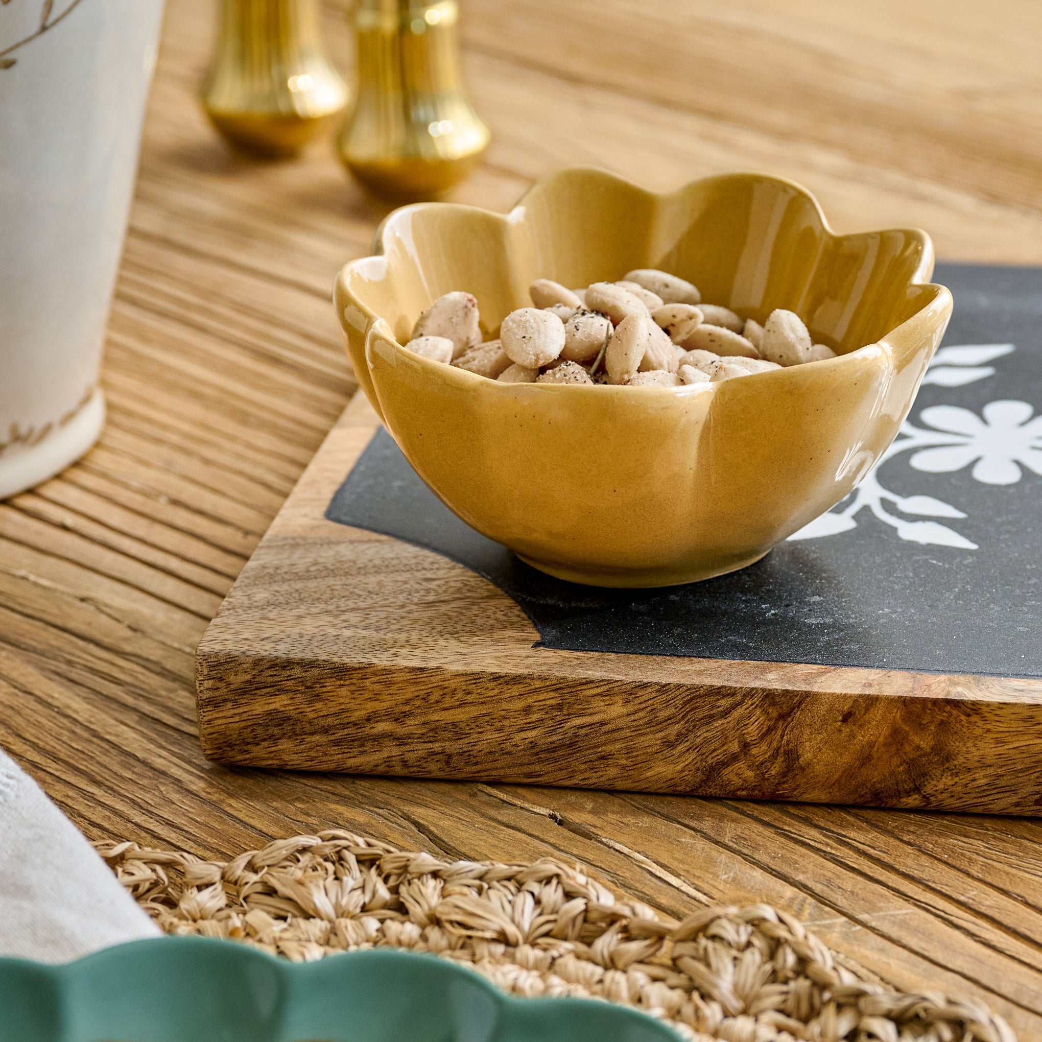 Ochre Scalloped Mini Bowl