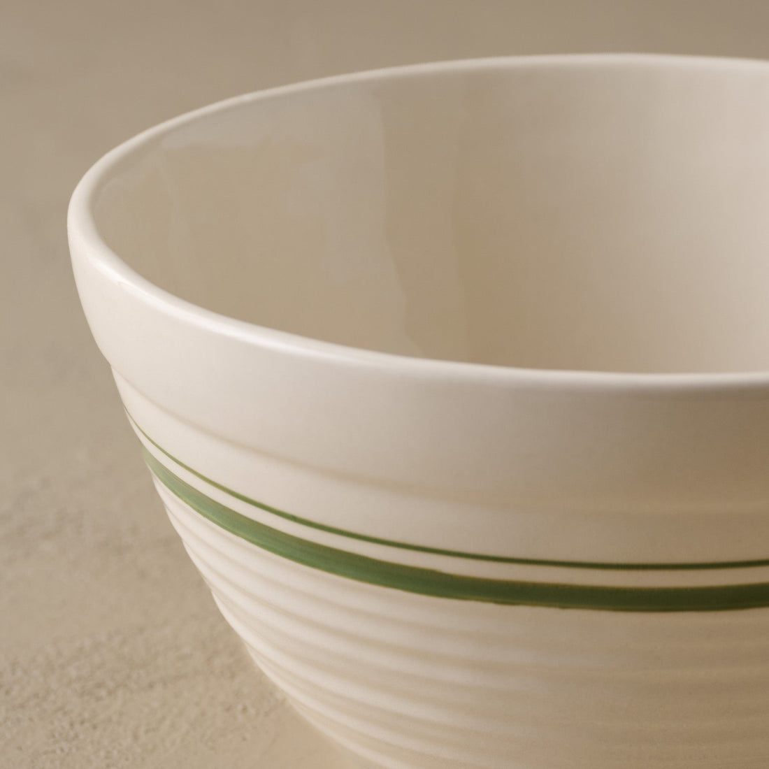 The Cottage Collection Forest Green Striped Mixing Bowl Set