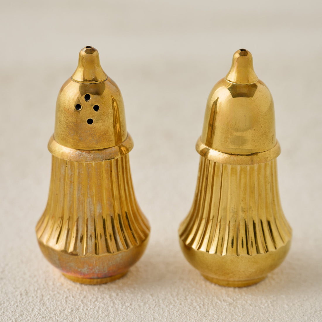 Brass Salt + Pepper Set