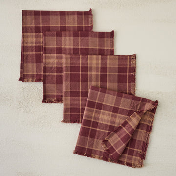 Maisley Plaid Napkin Set of Four