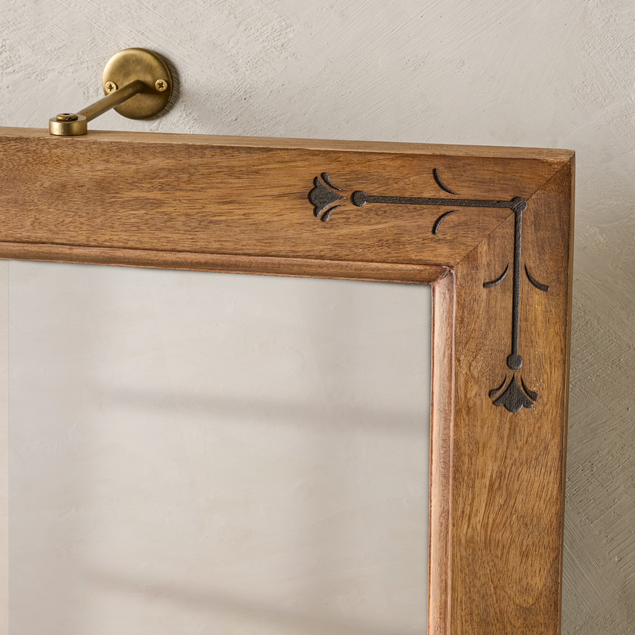 Penelope Wood and Brass Swivel Mirror