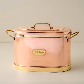 Magnolia Copper Bread Box