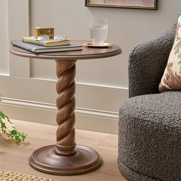 Barley Twist Round Accent Table
