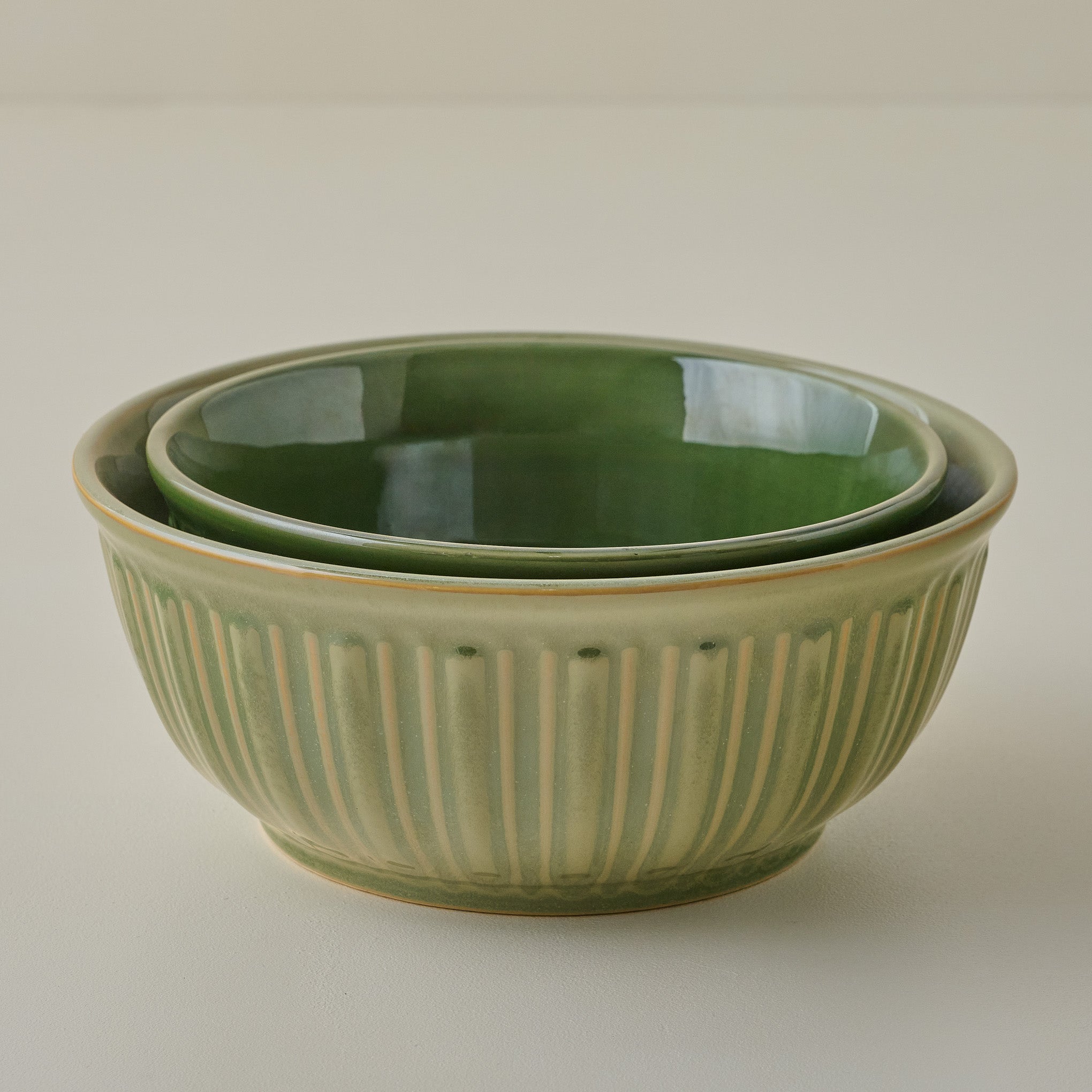 The Cottage Collection Laurel Green Mixing Bowl Set