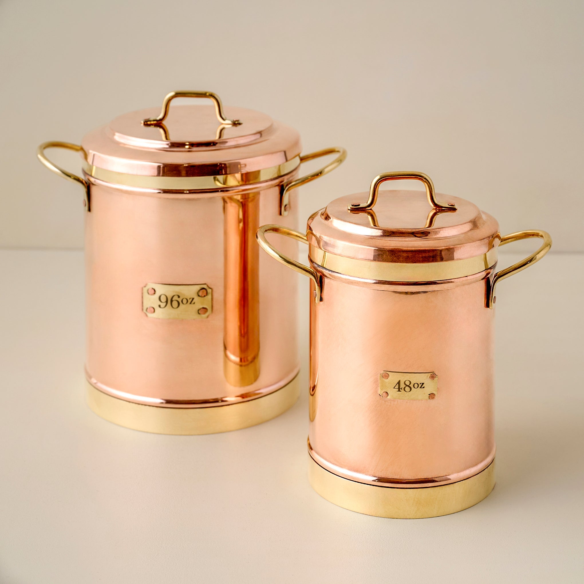 Vintage Inspired Copper + Brass Canister