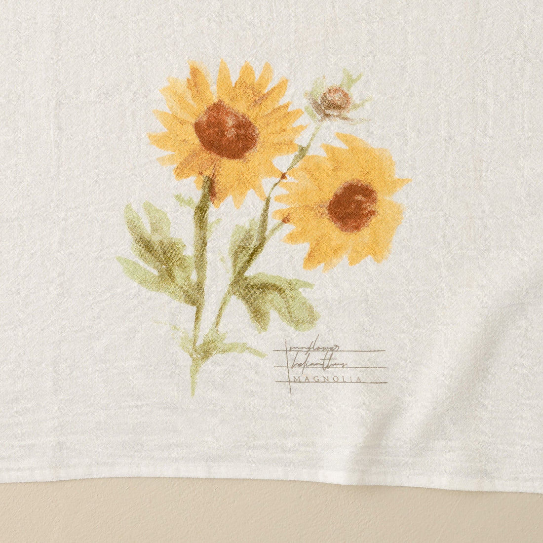 Magnolia Sunflower Tea Towel