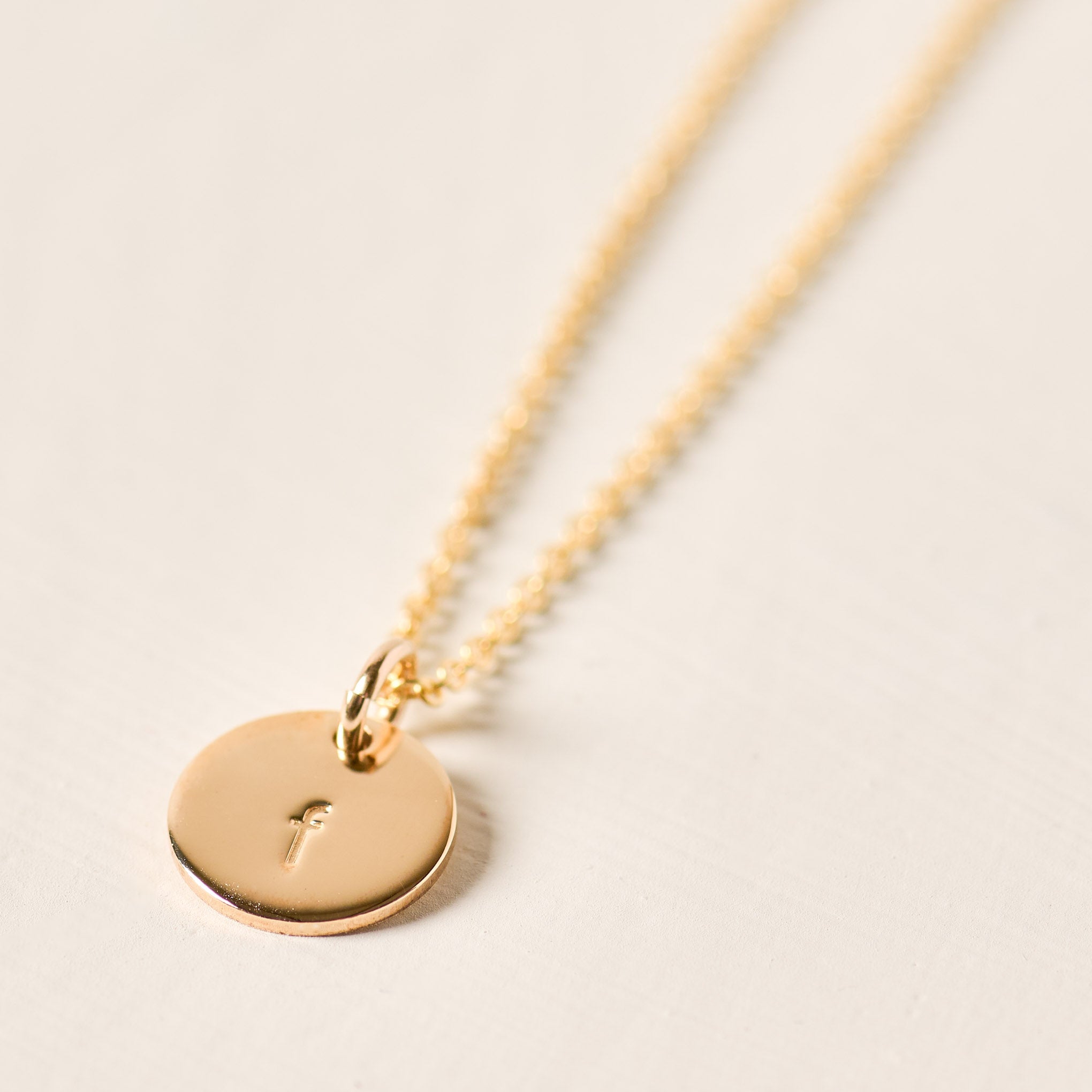 Initial Disc Necklace