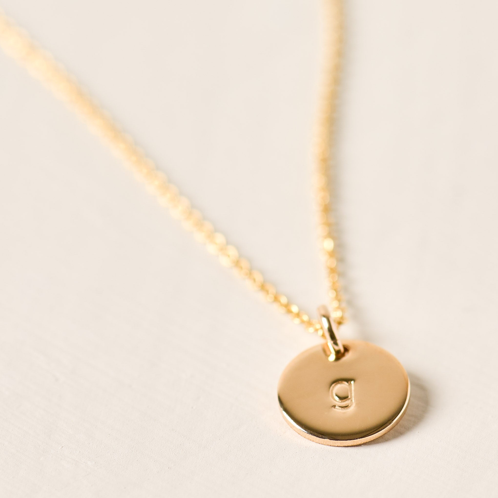 Initial Disc Necklace