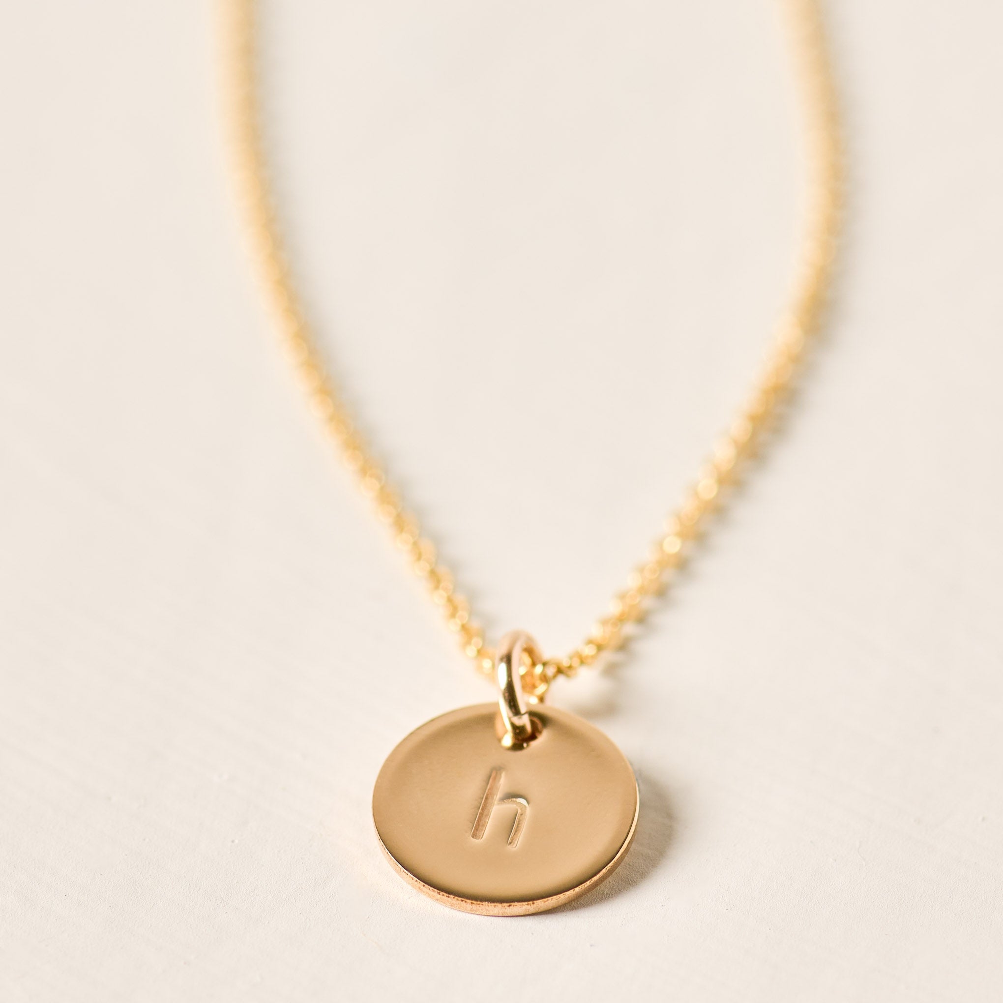Initial Disc Necklace
